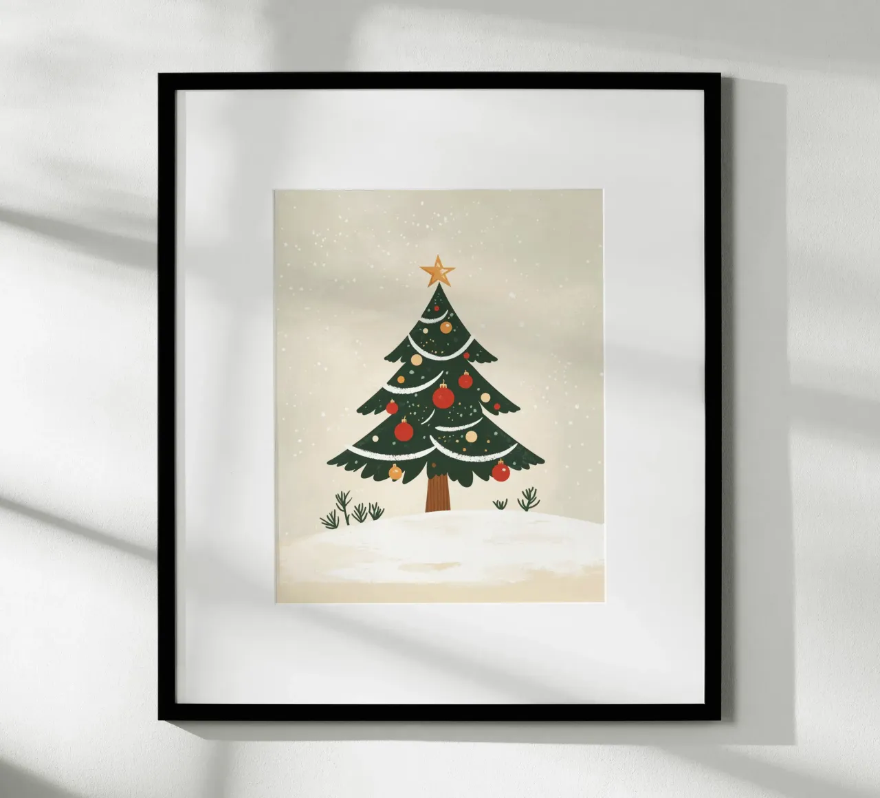 Albero di Natale stravagante poster con telaio in legno da Happy Littles
