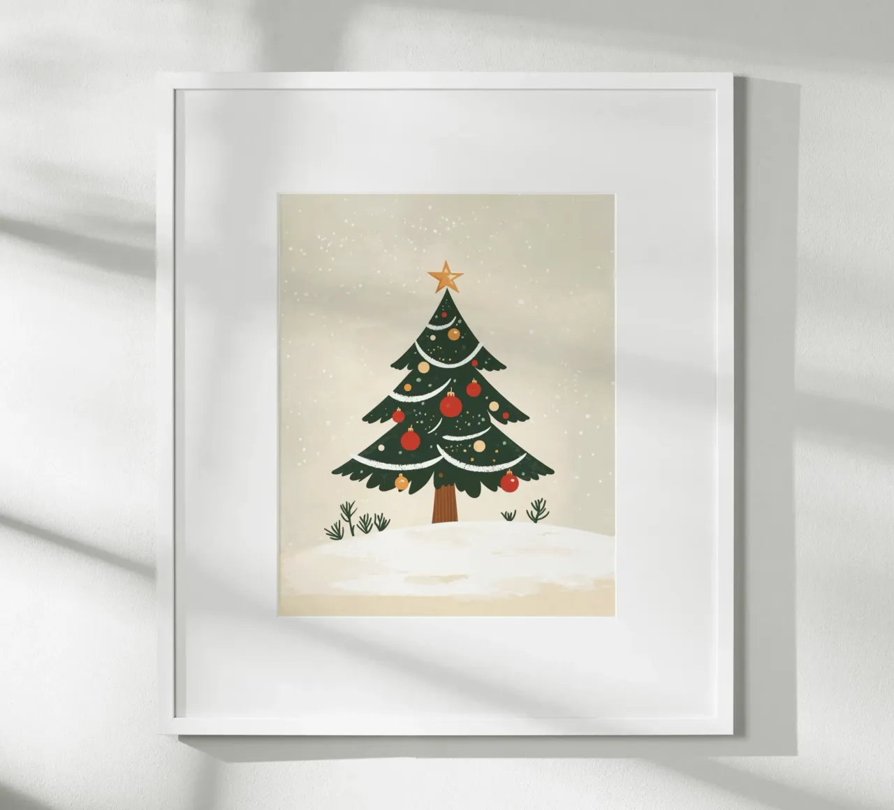 Albero di Natale stravagante poster con telaio in legno da Happy Littles
