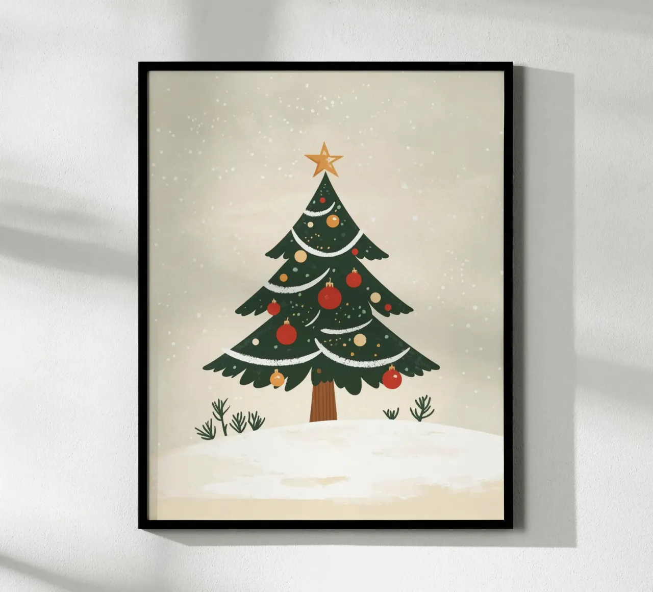 Albero di Natale stravagante poster con telaio in legno da Happy Littles
