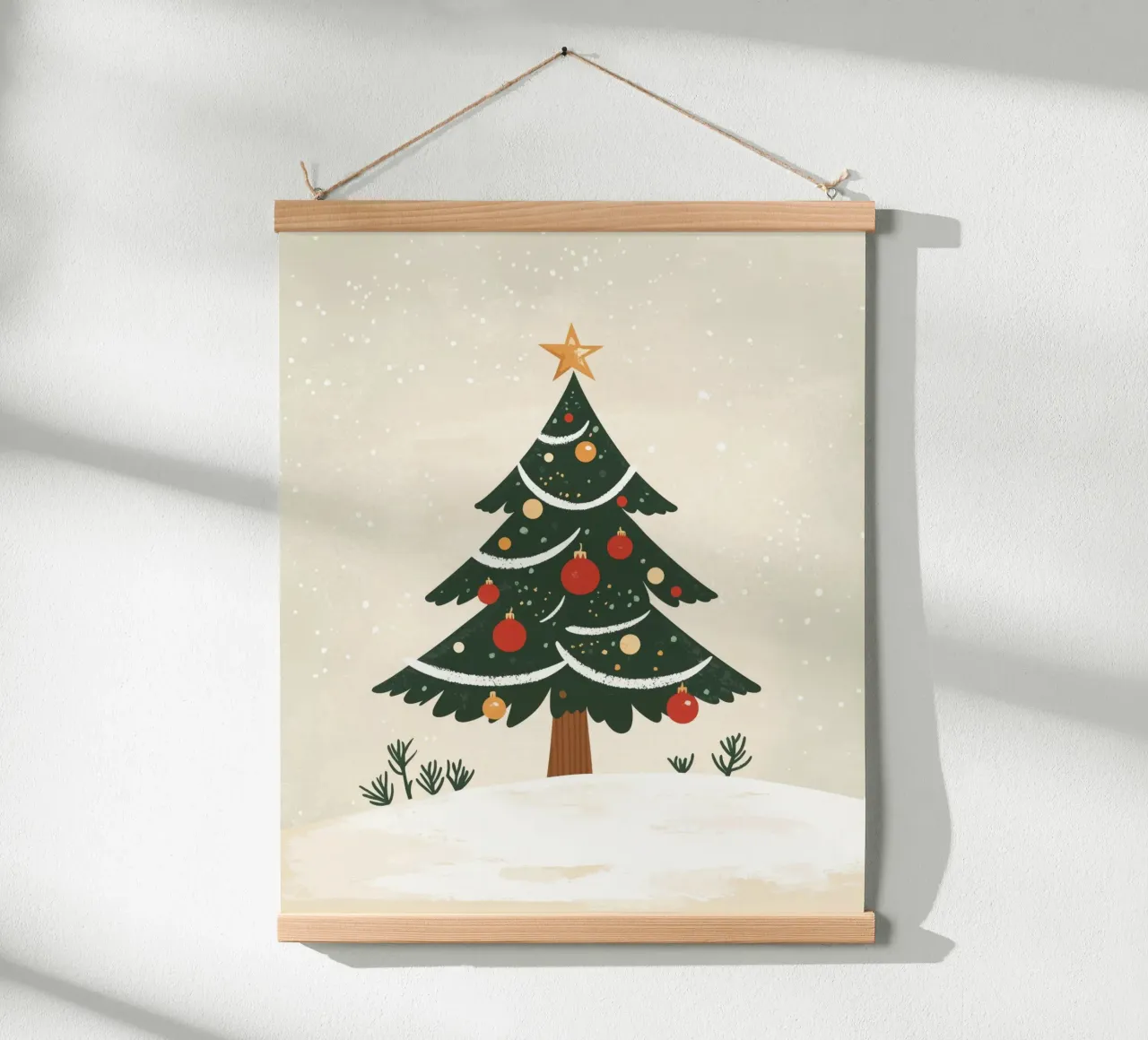 Albero di Natale stravagante poster con telaio in legno da Happy Littles