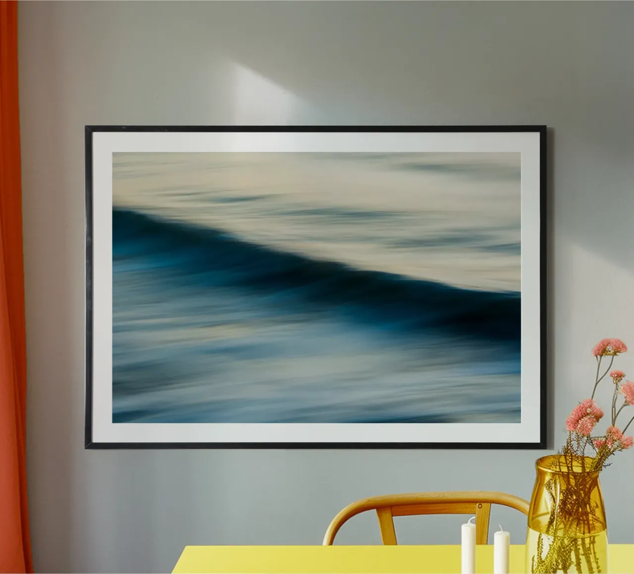 L'unicità delle onde X poster con telaio in legno da Tal Paz-Fridman