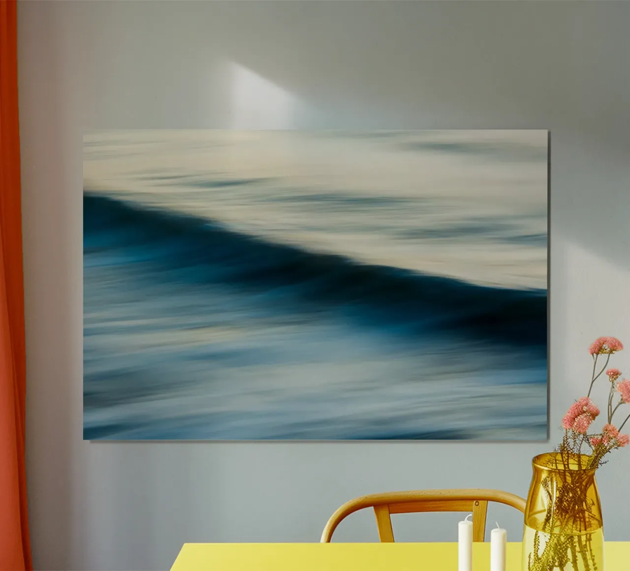 L'unicità delle onde X poster con telaio in legno da Tal Paz-Fridman