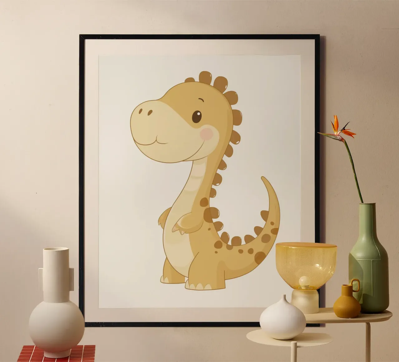 Dino stravagante poster con telaio in plastica da Happy Littles