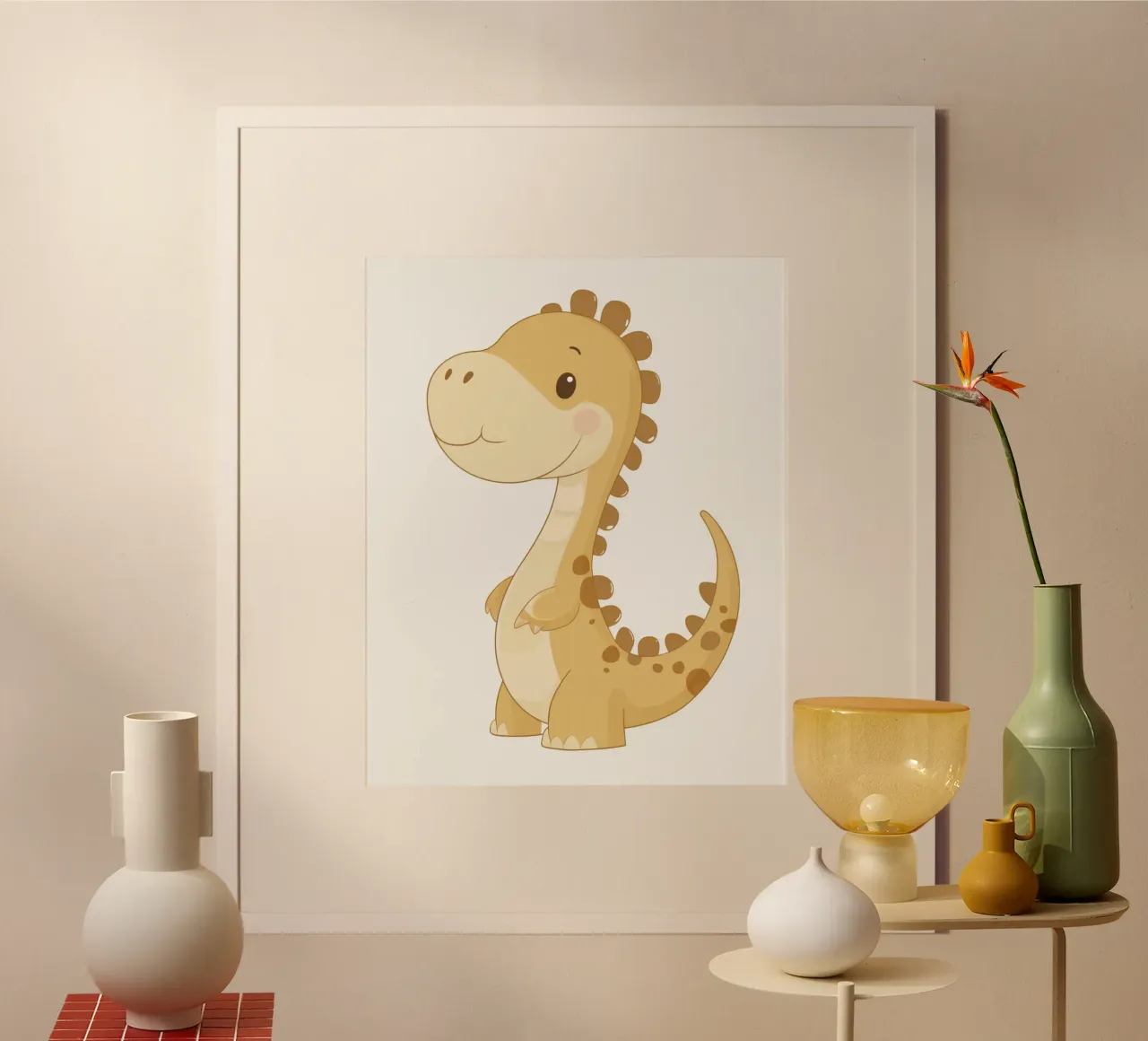 Dino stravagante poster con telaio in plastica da Happy Littles