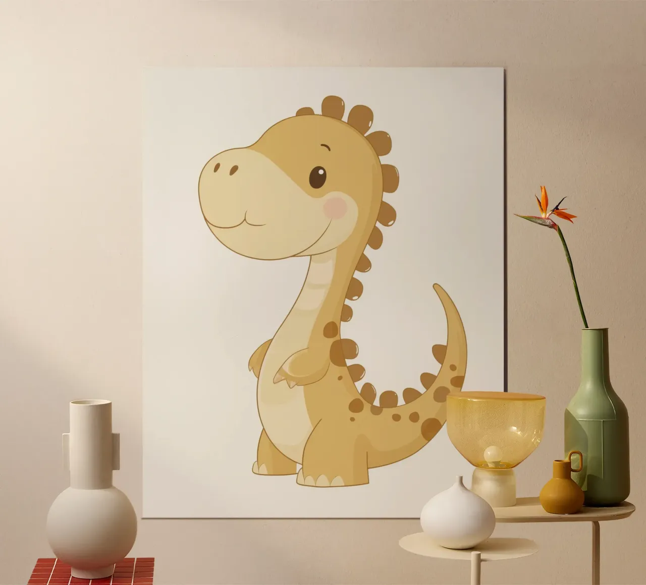 Dino stravagante poster con telaio in plastica da Happy Littles