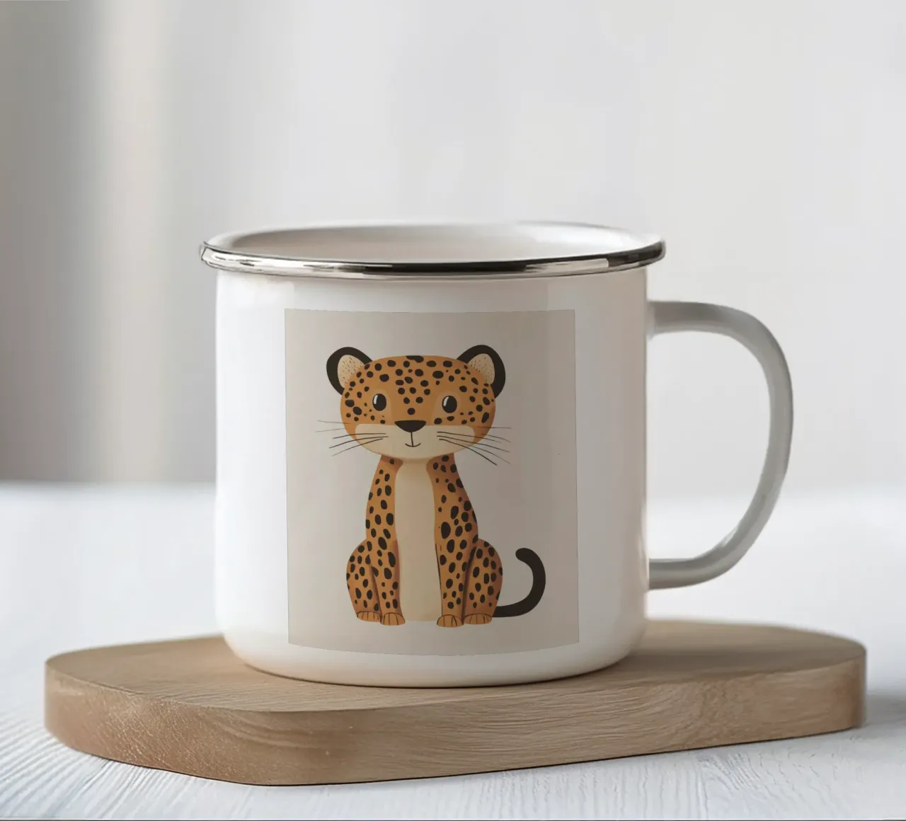 Ghepardo stravagante tazza in smalto da Happy Littles