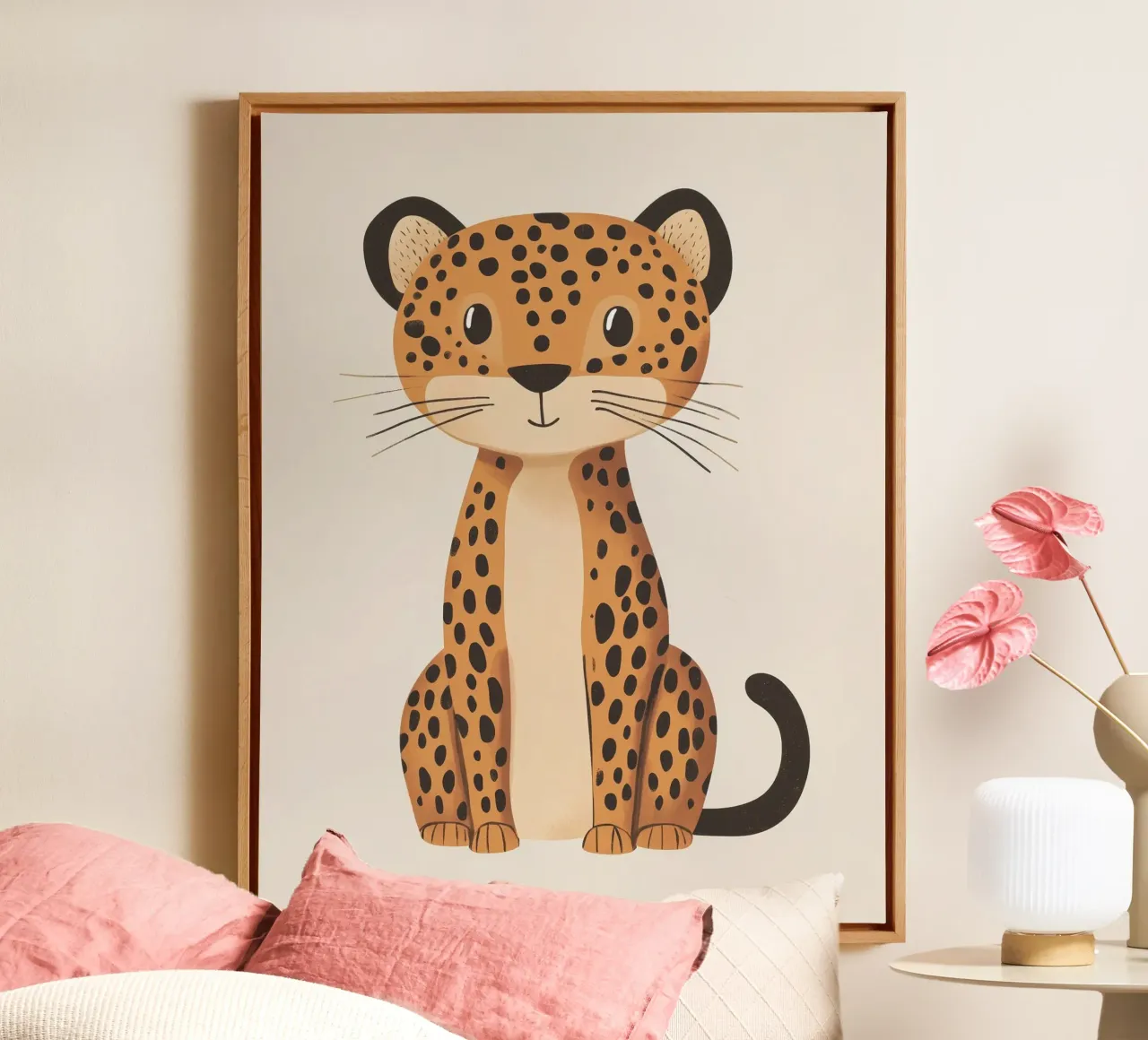 Ghepardo stravagante tela con Cornice a cassetta da Happy Littles