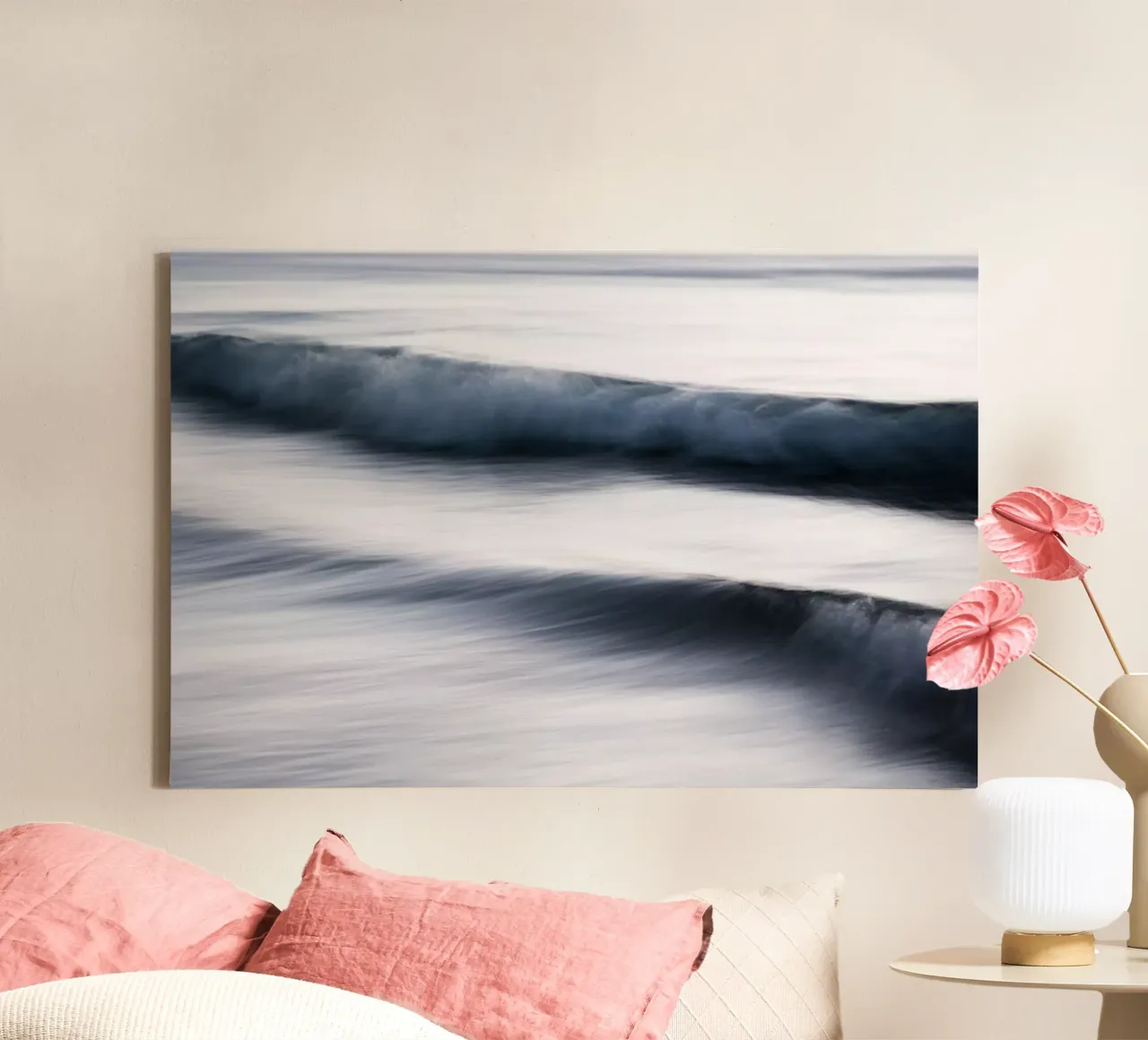 The Uniqueness of Waves XIII canvas with Floater frame by Tal Paz-Fridman