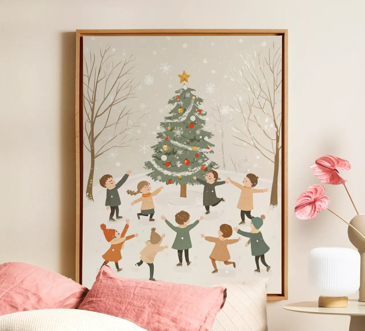 Albero di Natale stravagante tela con Cornice a cassetta da Happy Littles