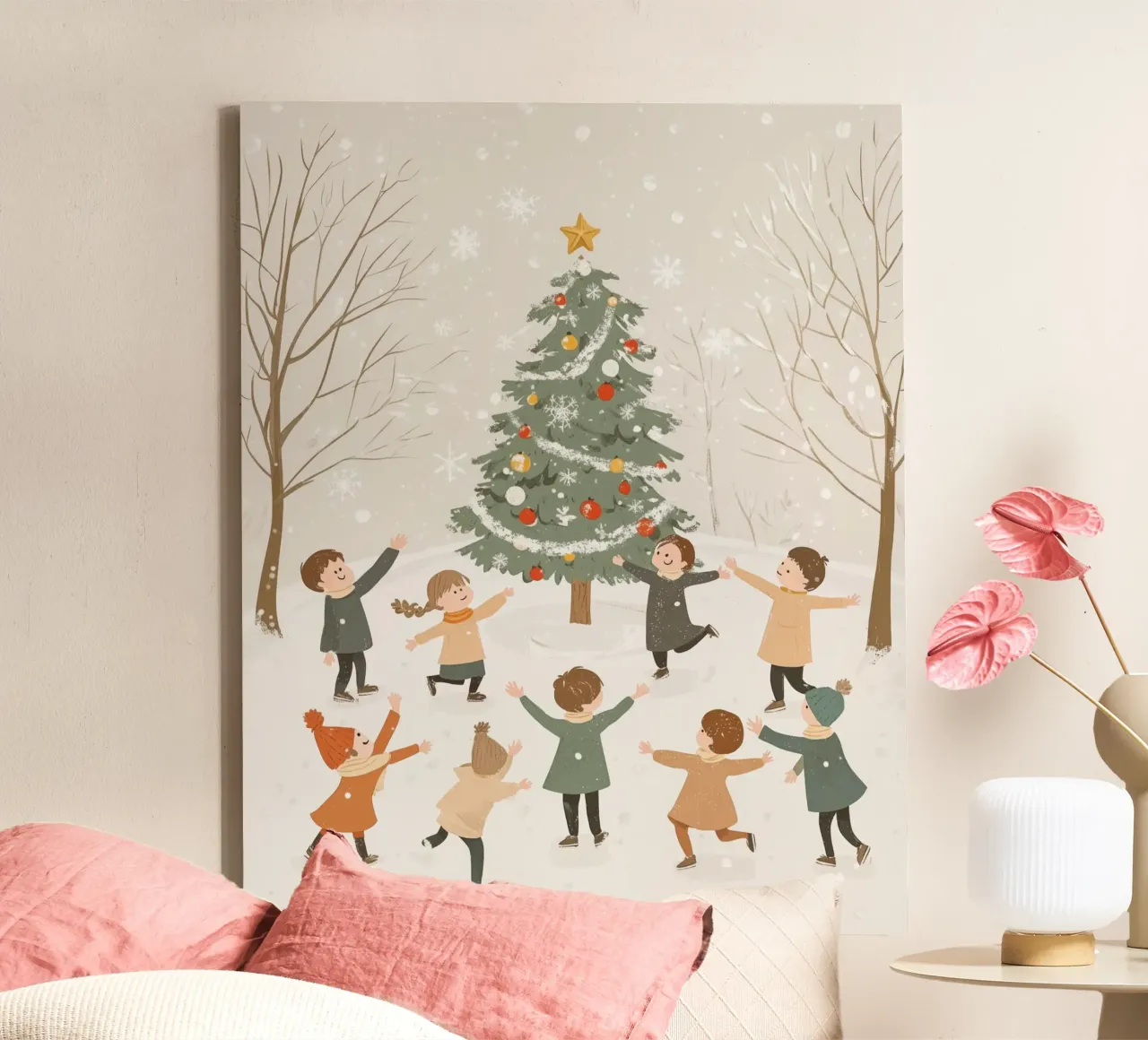Albero di Natale stravagante tela con Cornice a cassetta da Happy Littles
