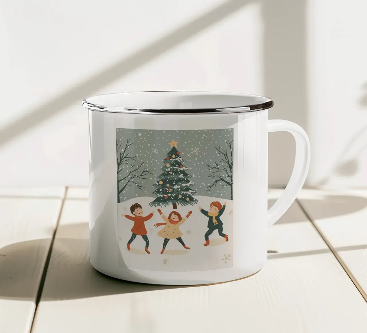 Albero di Natale stravagante tazza in smalto da Happy Littles