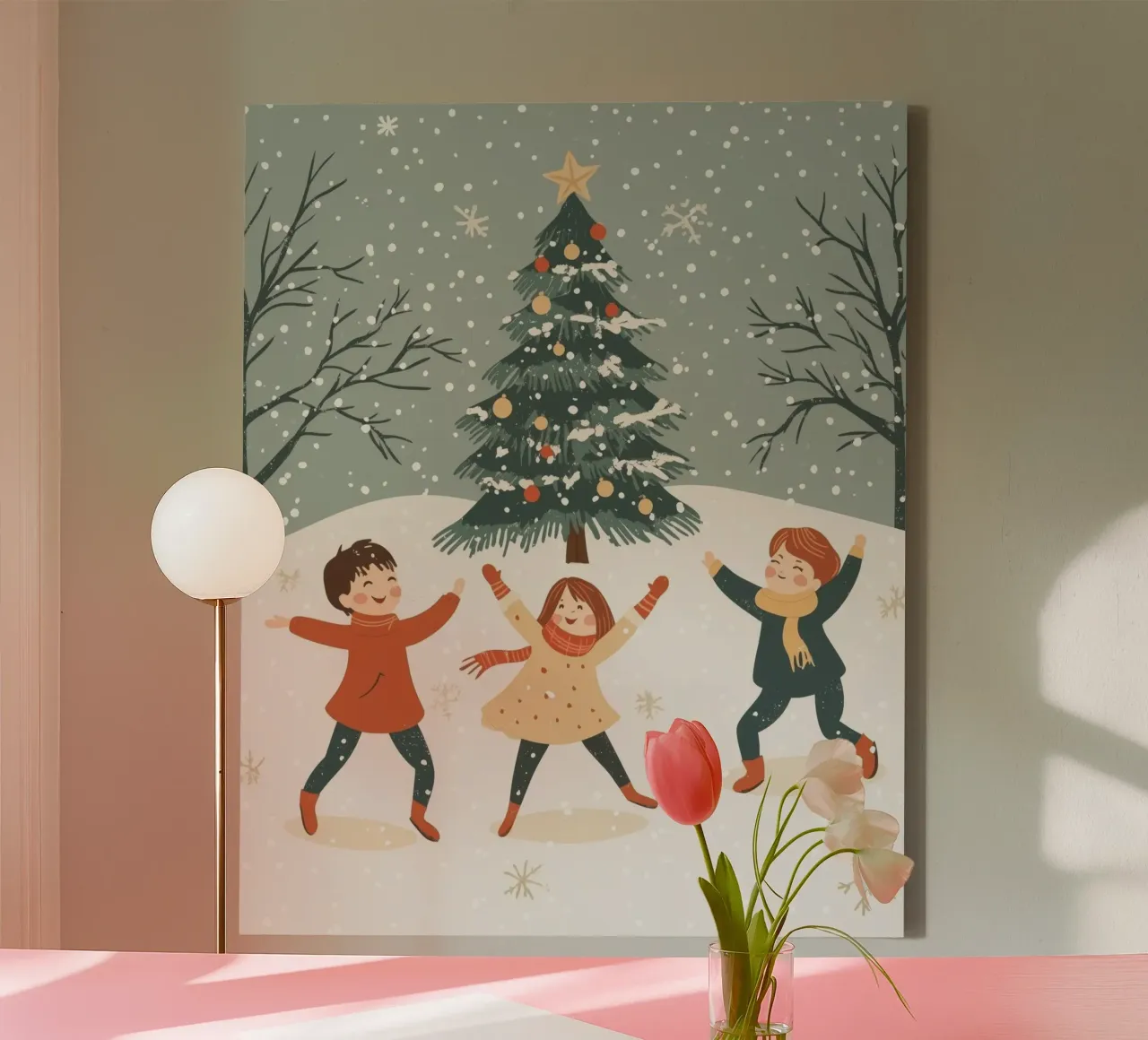 Albero di Natale stravagante tela con Cornice a cassetta da Happy Littles
