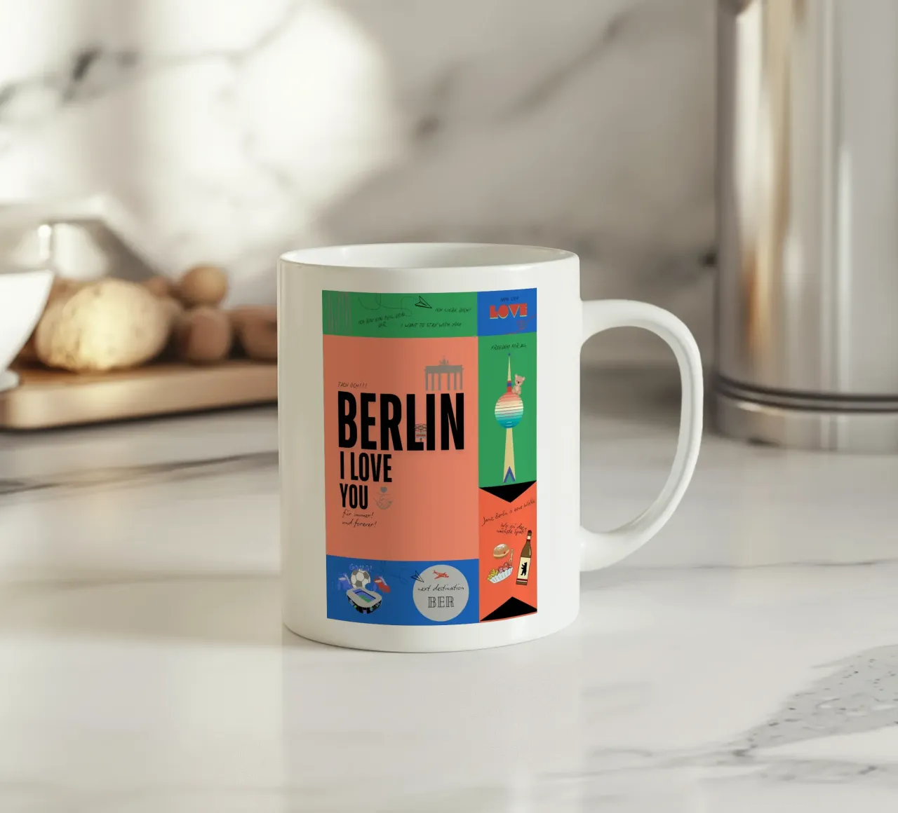 Berlin bunt tazza in ceramica da DLart