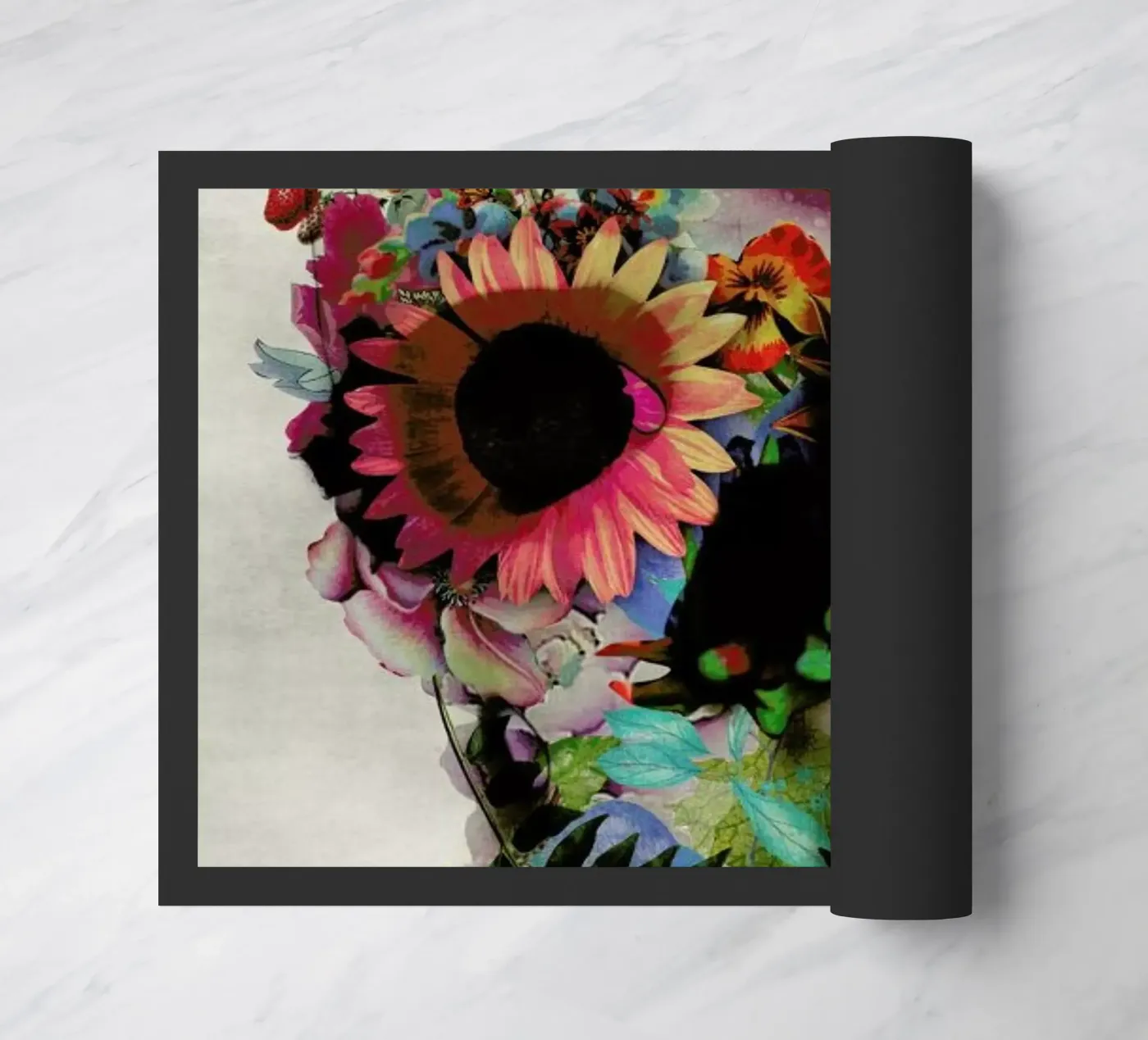 Skull II doormat by Ali Gulec