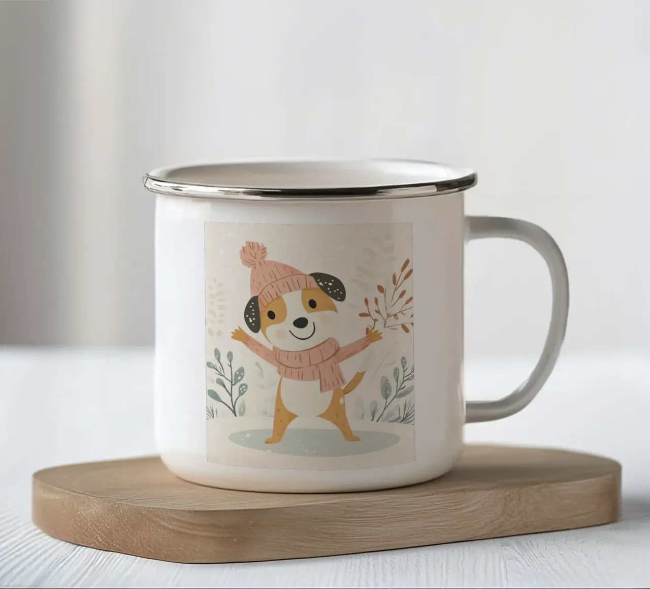 Cane stravagante tazza in smalto da Happy Littles