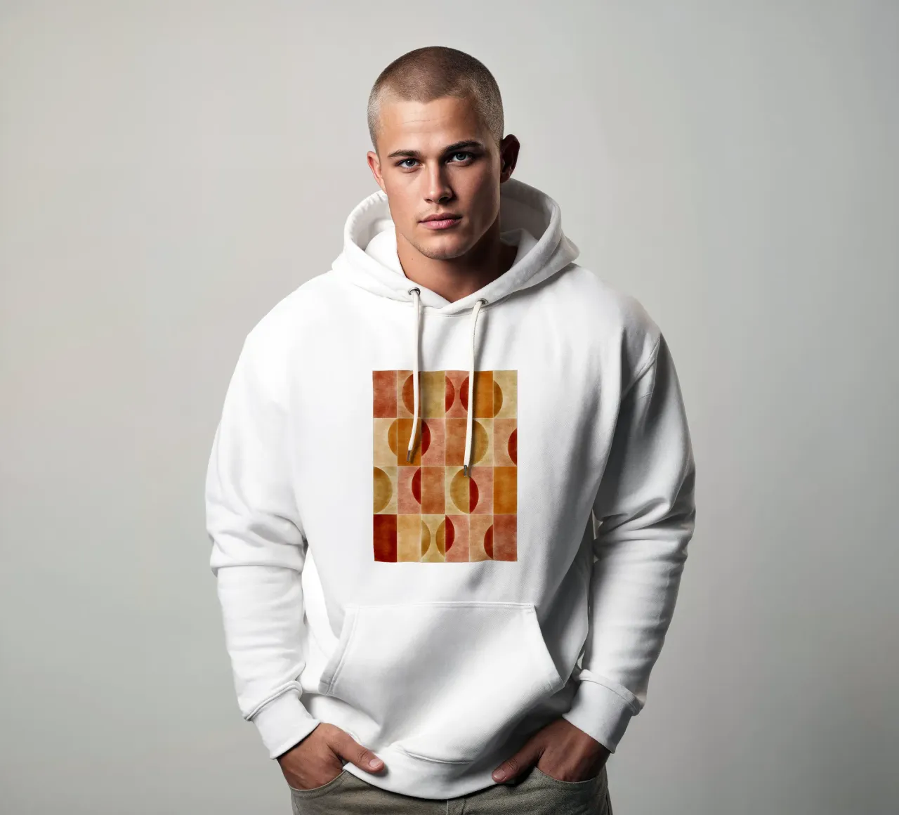 Velluto Fall Geometry felpa con cappuccio da designdn