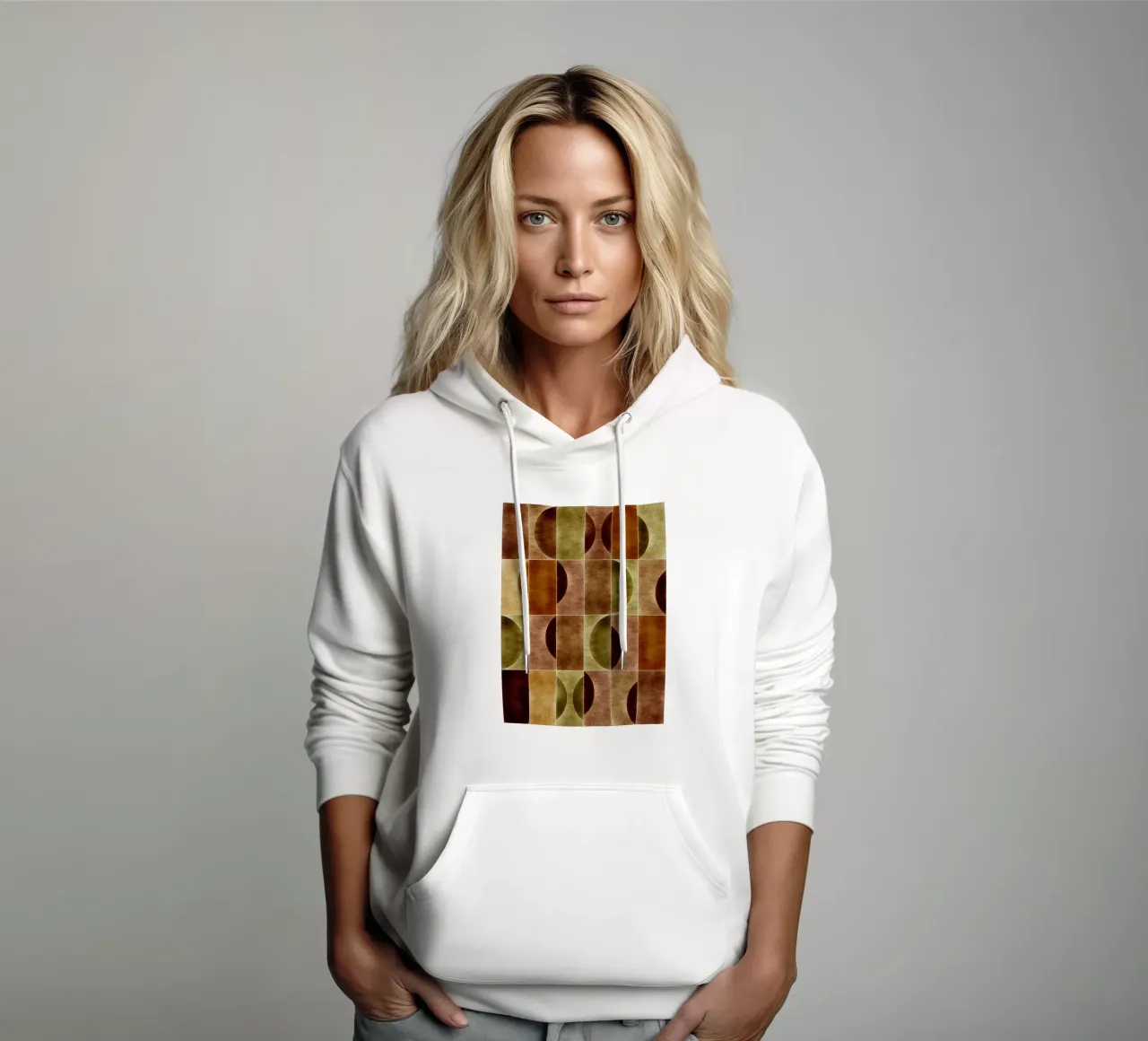 Velluto Gloomy Geometry felpa con cappuccio da designdn
