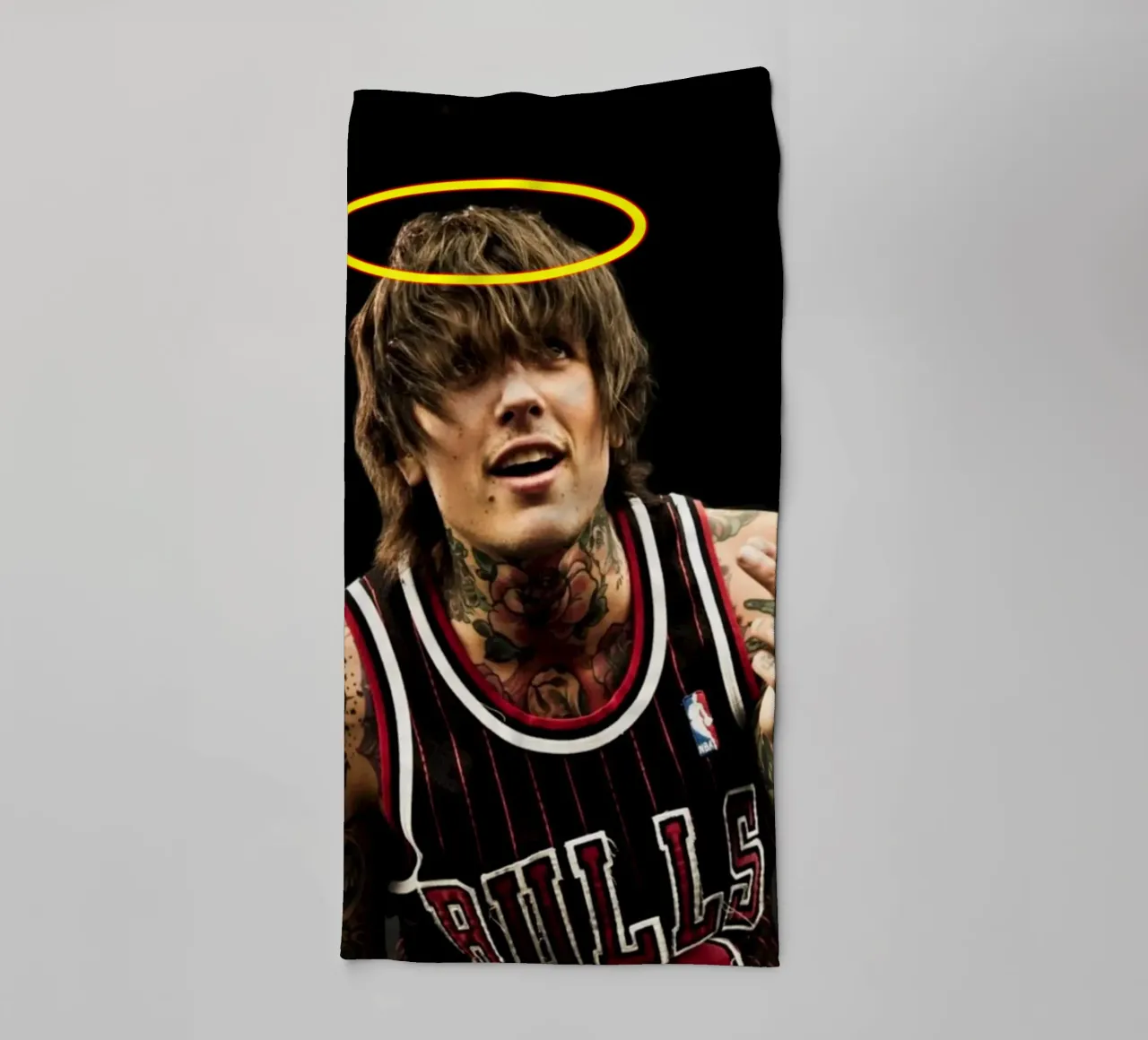 Oliver Sykes in loving memory towel by Lembayung art