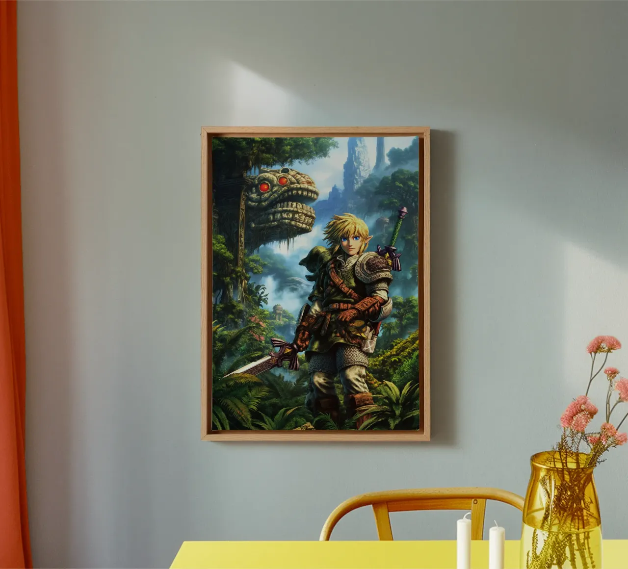 Link di The Legend of Zelda tela con Cornice a cassetta da Stellar Creative