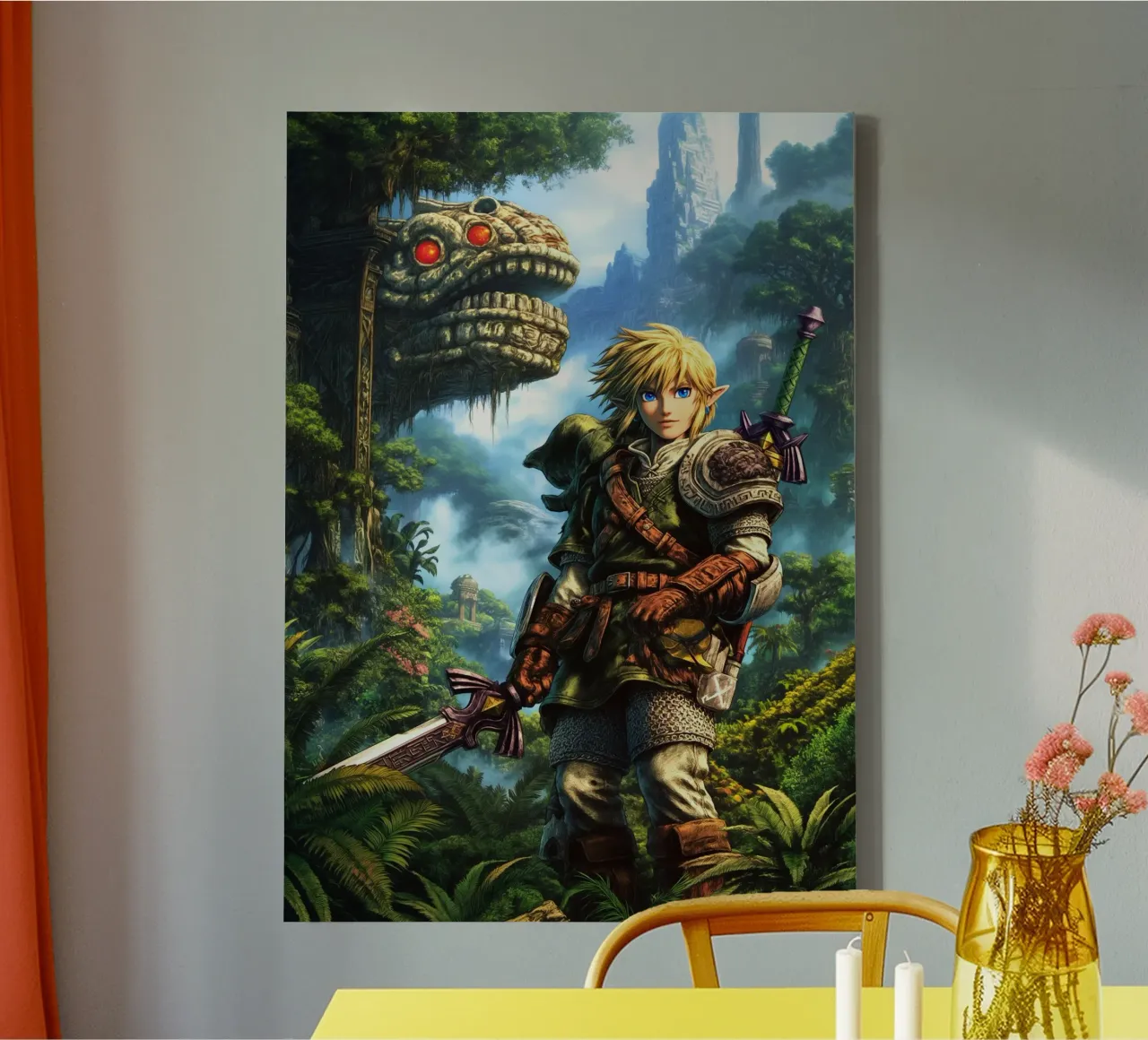 Link di The Legend of Zelda tela con Cornice a cassetta da Stellar Creative