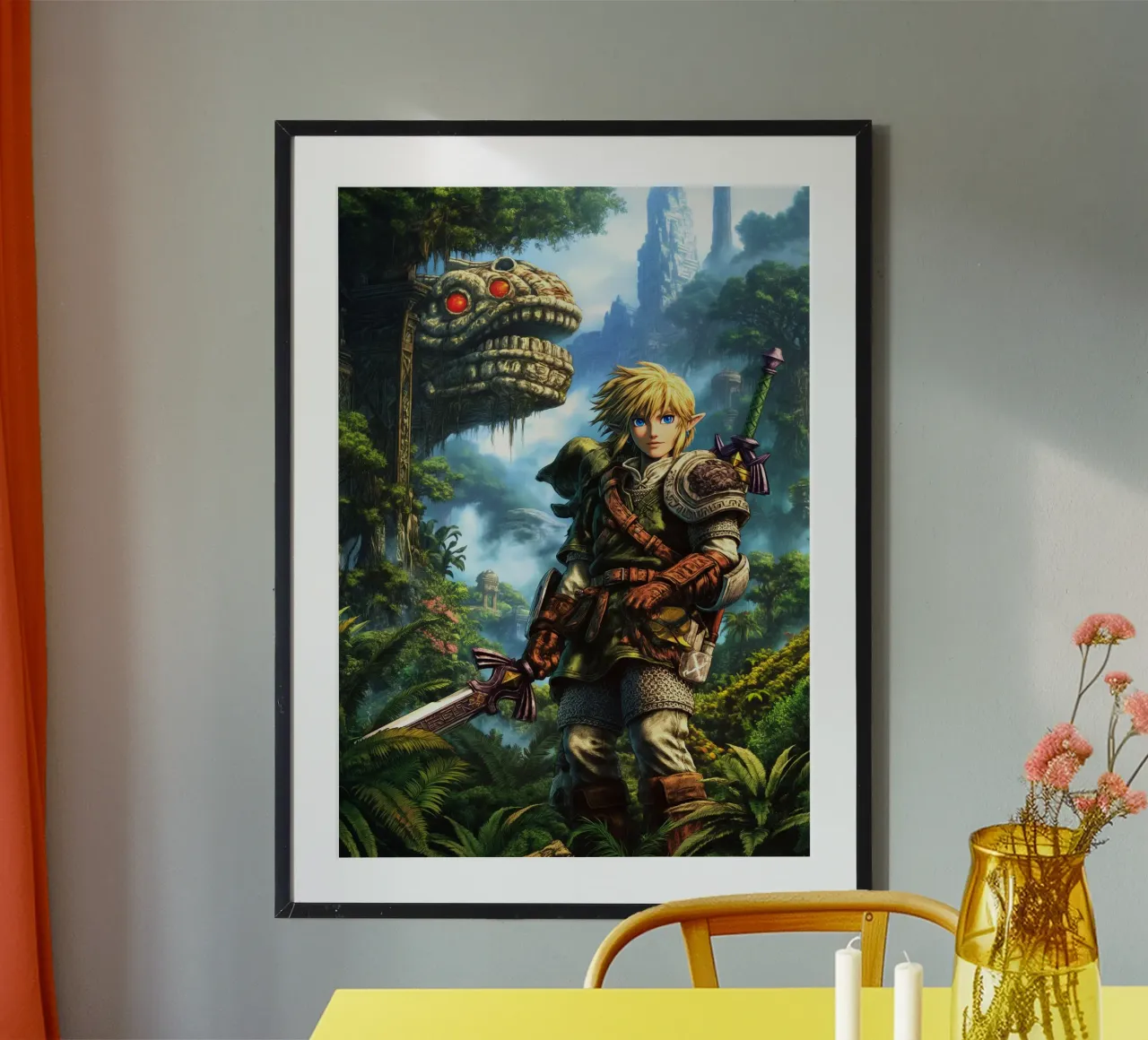 Link di The Legend of Zelda poster con telaio in plastica da Stellar Creative