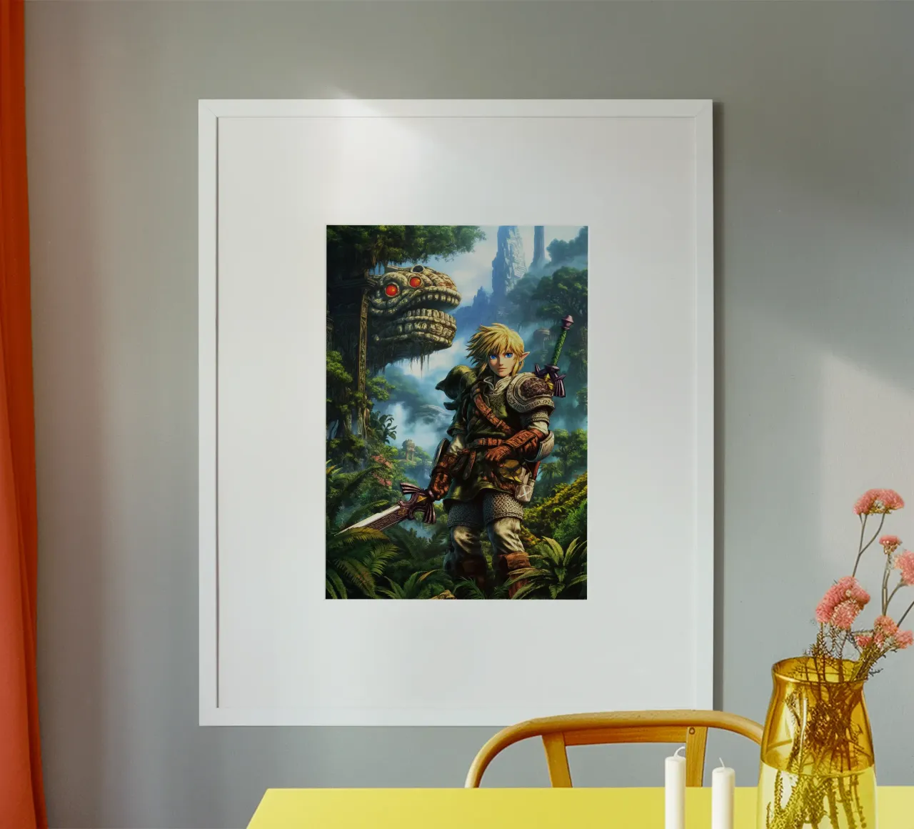 Link di The Legend of Zelda poster con telaio in plastica da Stellar Creative