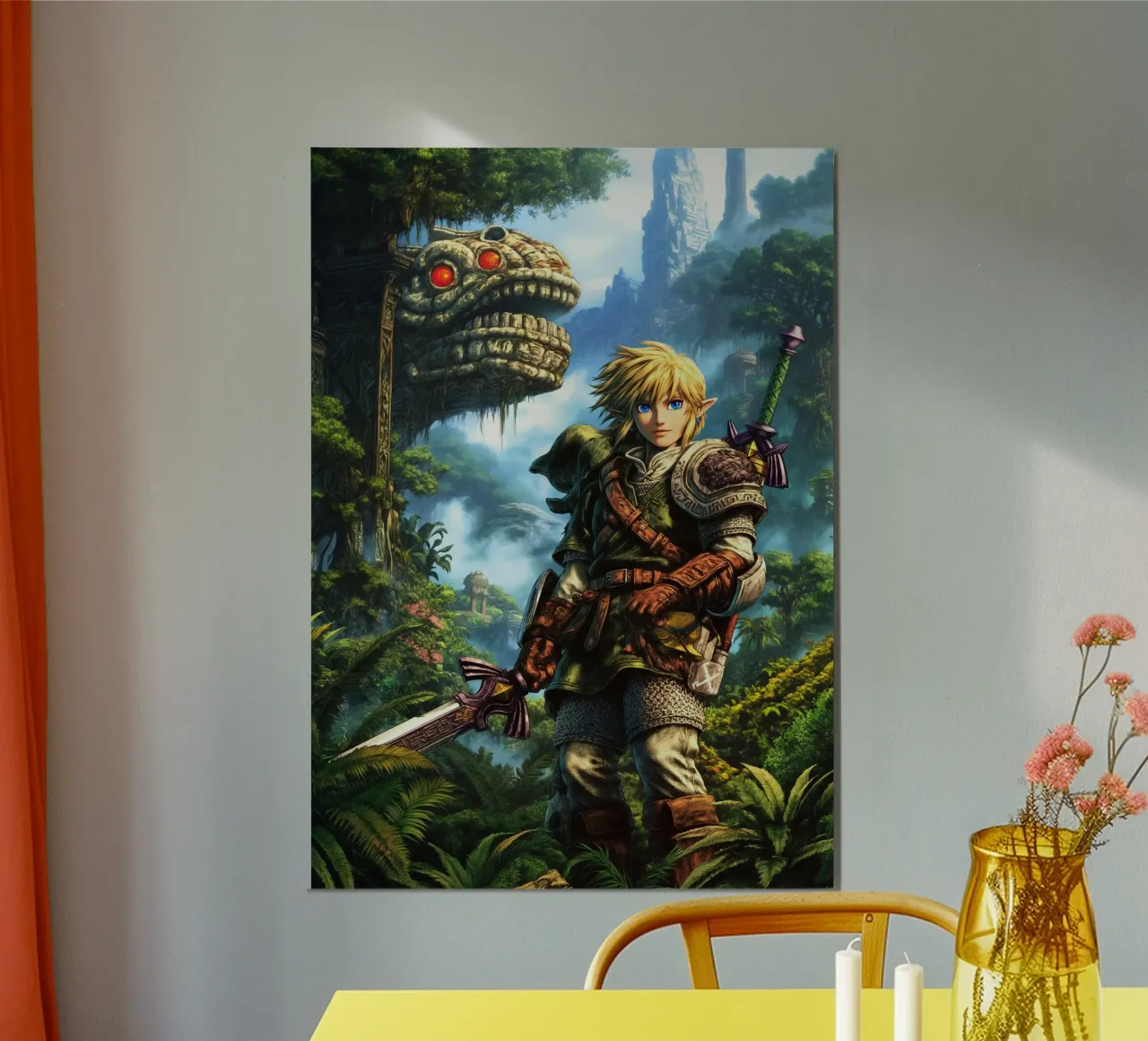Link di The Legend of Zelda poster con telaio in plastica da Stellar Creative