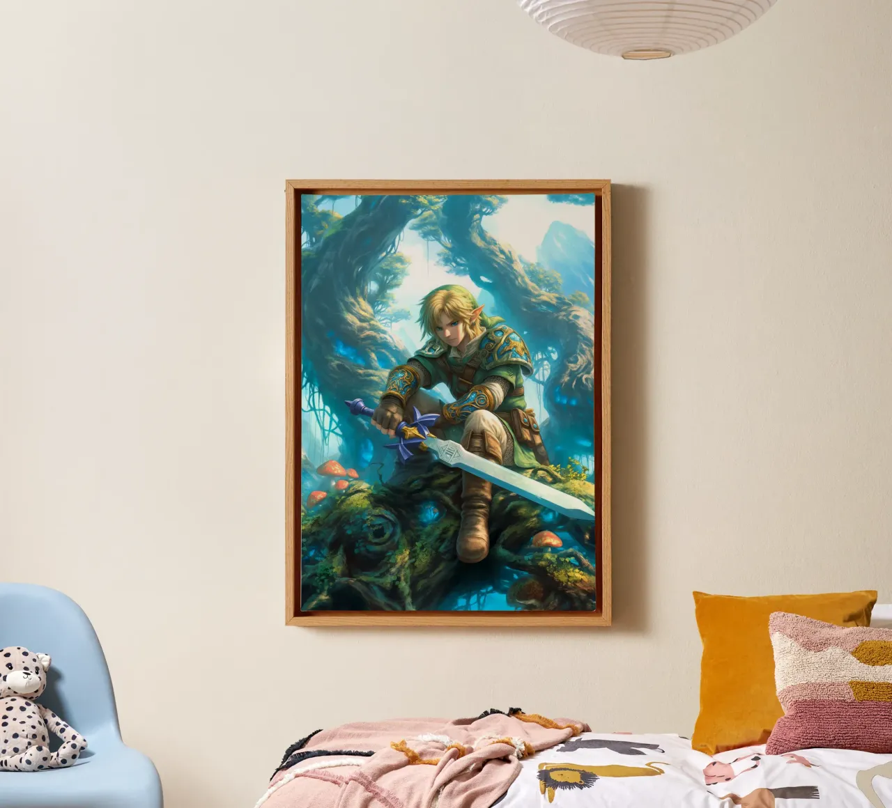 Link di The Legend of Zelda tela con Cornice a cassetta da Stellar Creative