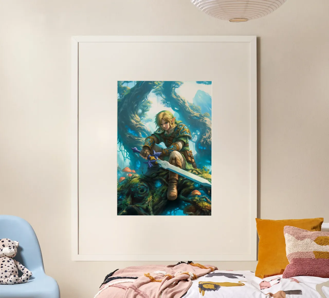 Link di The Legend of Zelda poster con telaio in plastica da Stellar Creative