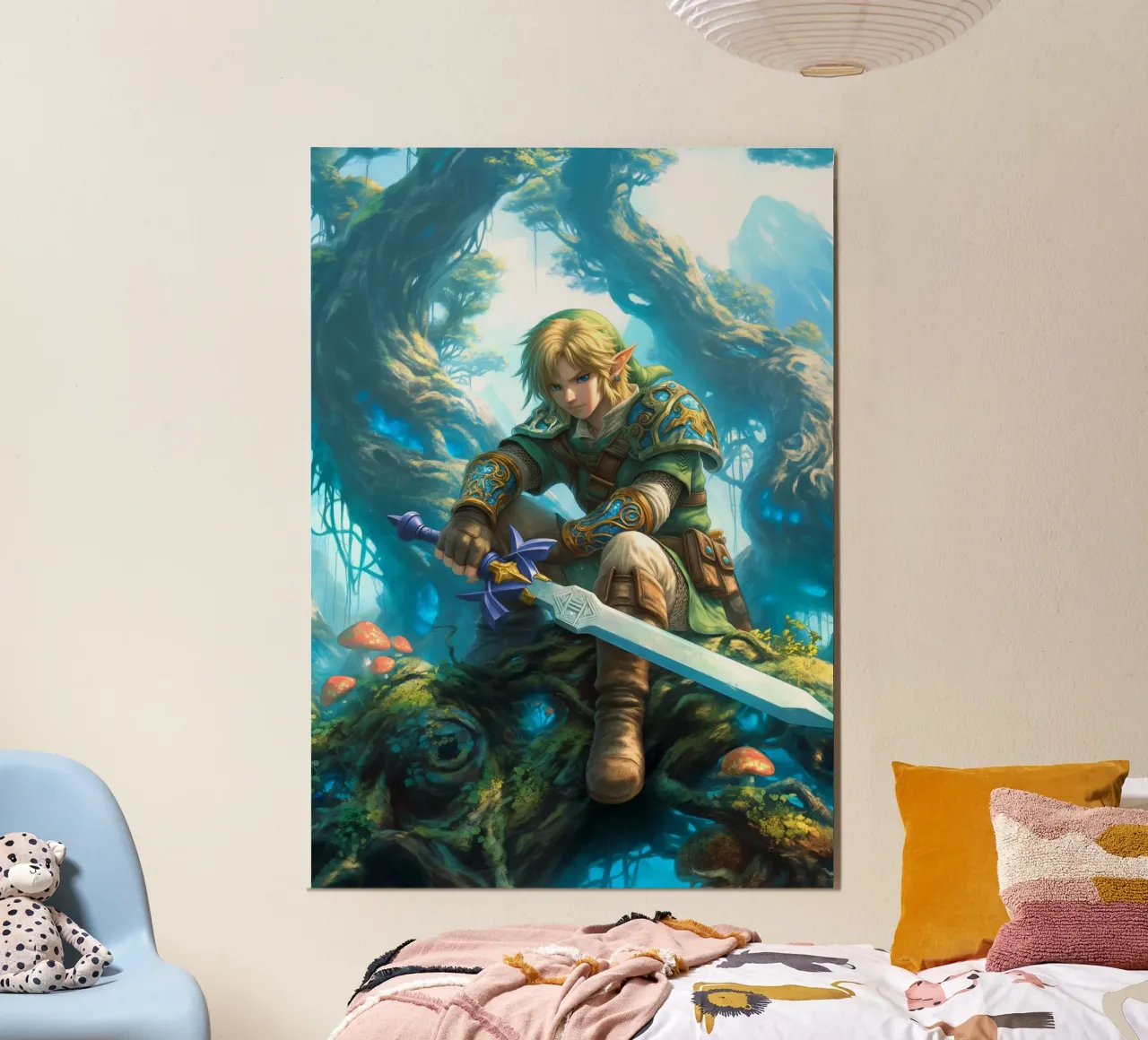 Link di The Legend of Zelda poster con telaio in plastica da Stellar Creative