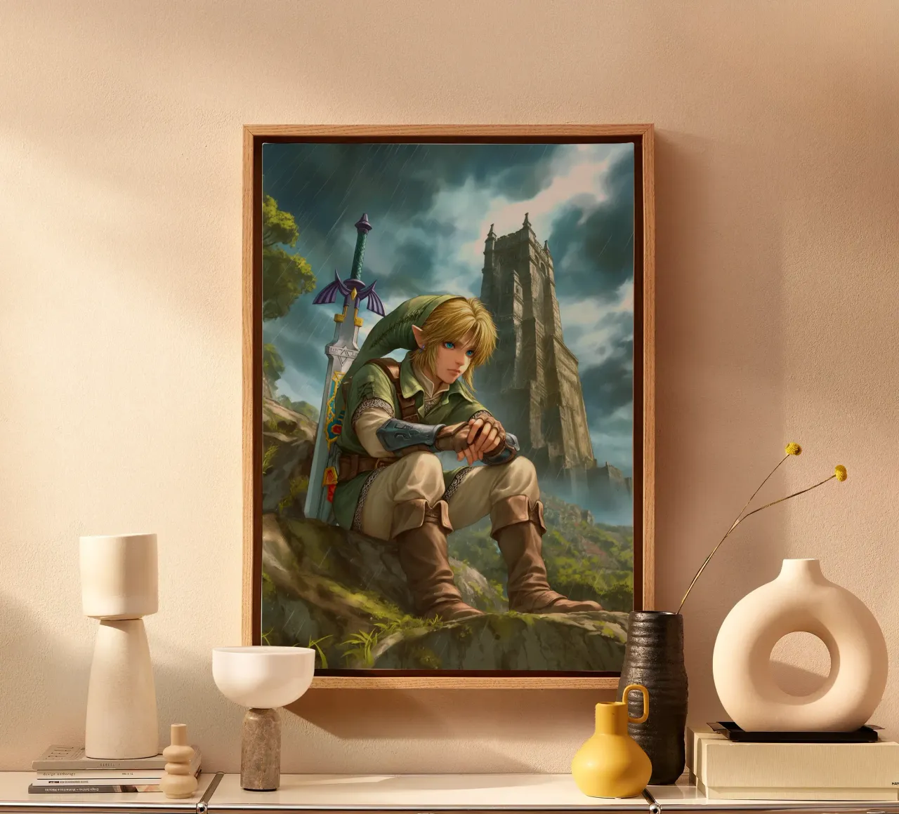 Link di The Legend of Zelda tela con Cornice a cassetta da Stellar Creative