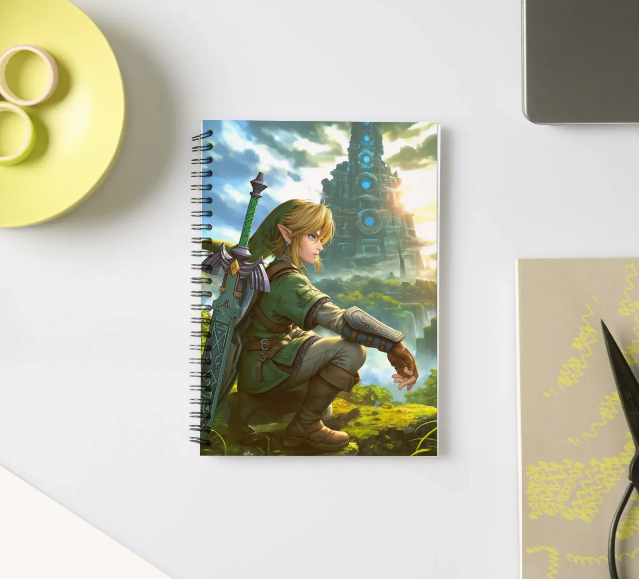 Link from The Legend of Zelda spiral notebook by Stellar Creative