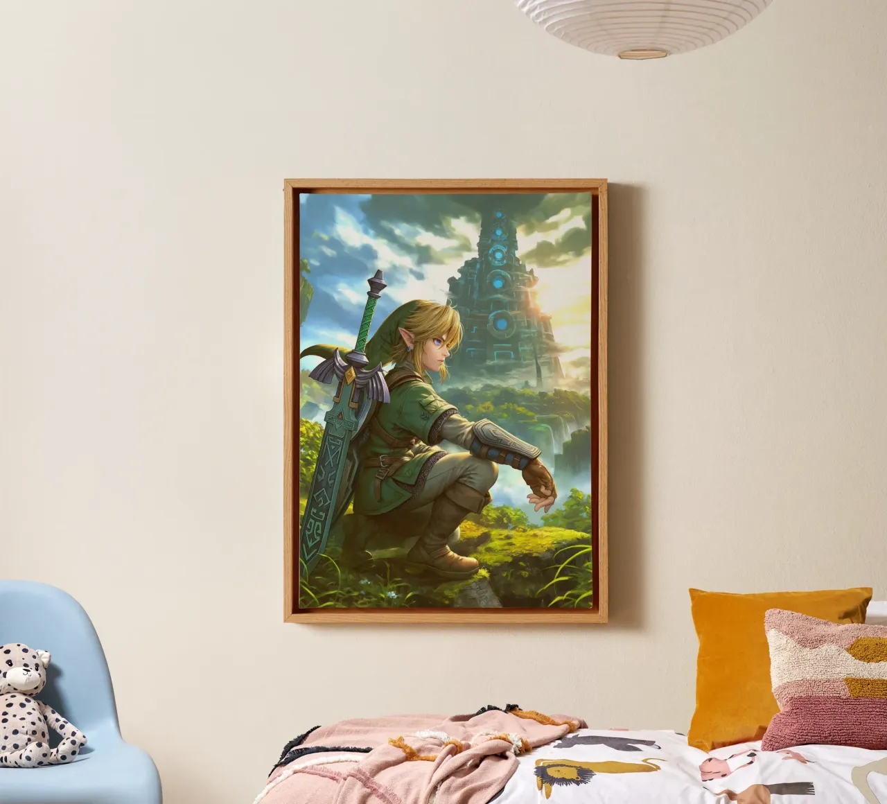 Link di The Legend of Zelda tela con Cornice a cassetta da Stellar Creative