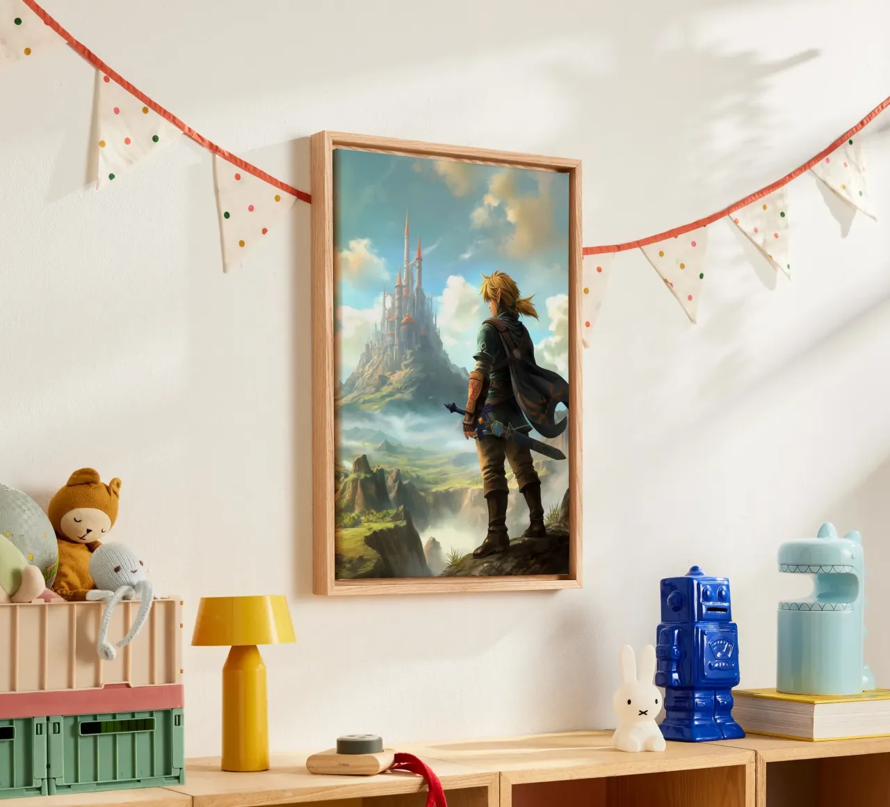 Link di The Legend of Zelda tela con Cornice a cassetta da Stellar Creative