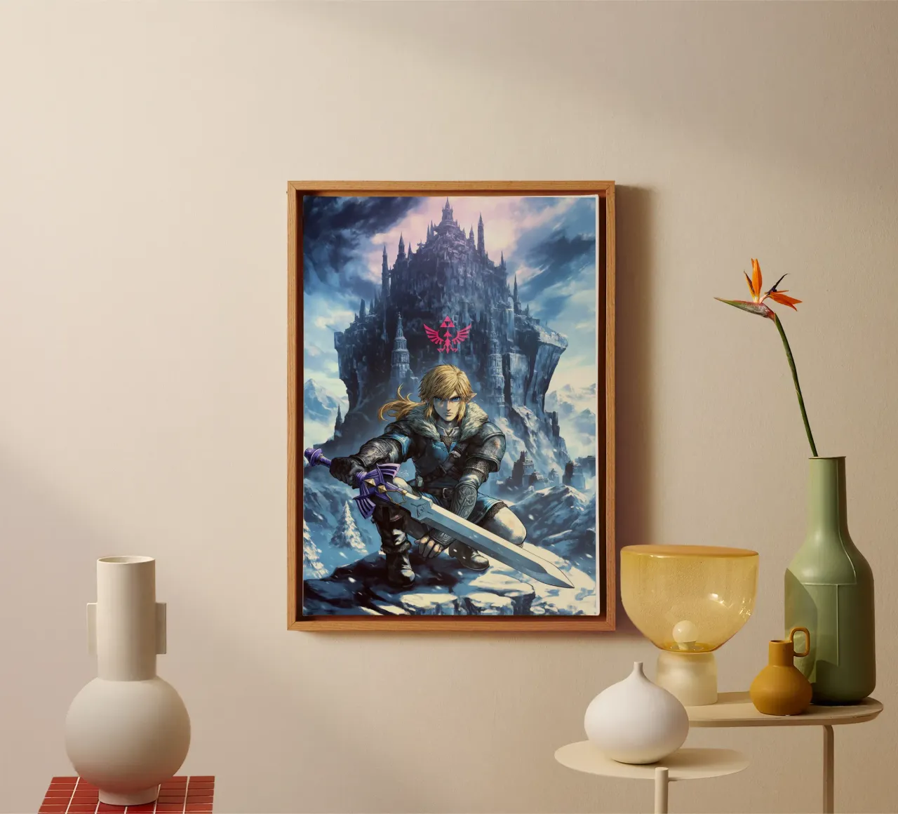 Link di The Legend of Zelda tela con Cornice a cassetta da Stellar Creative