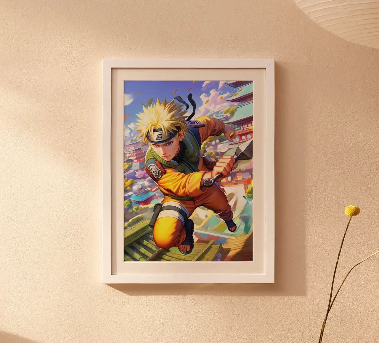 Naruto poster con telaio in legno da Stellar Creative