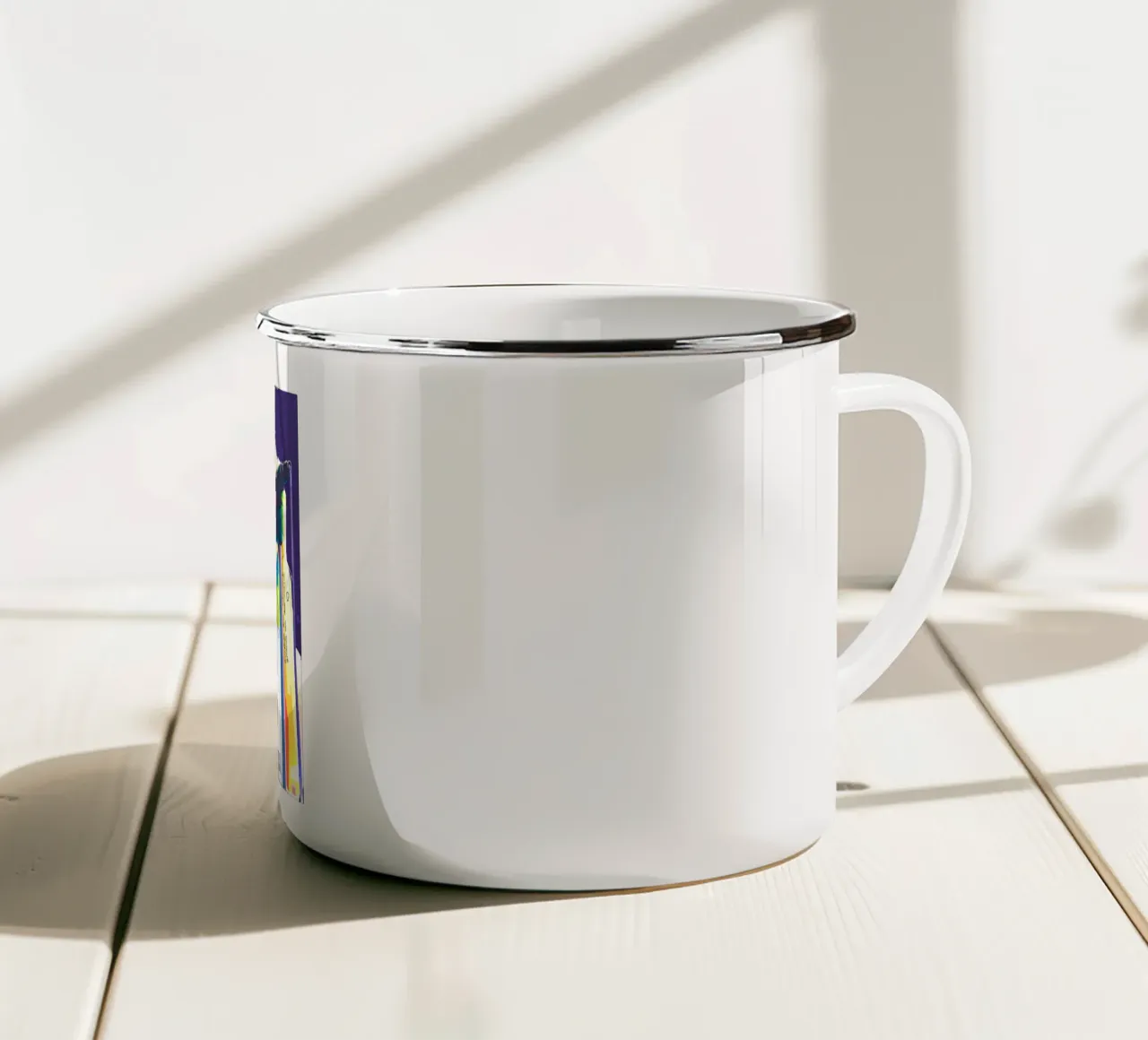 Vocal Of Power Vibrazioni positive tazza in smalto da igoshdesigns