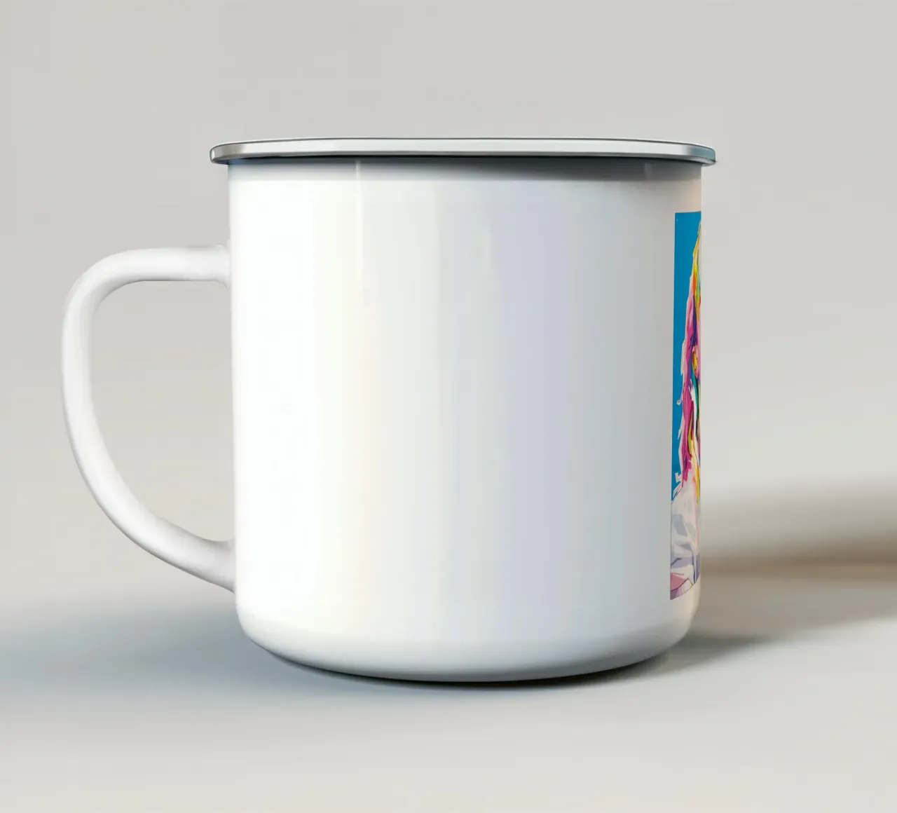 Vocal Of Power Vibrazioni positive tazza in smalto da igoshdesigns
