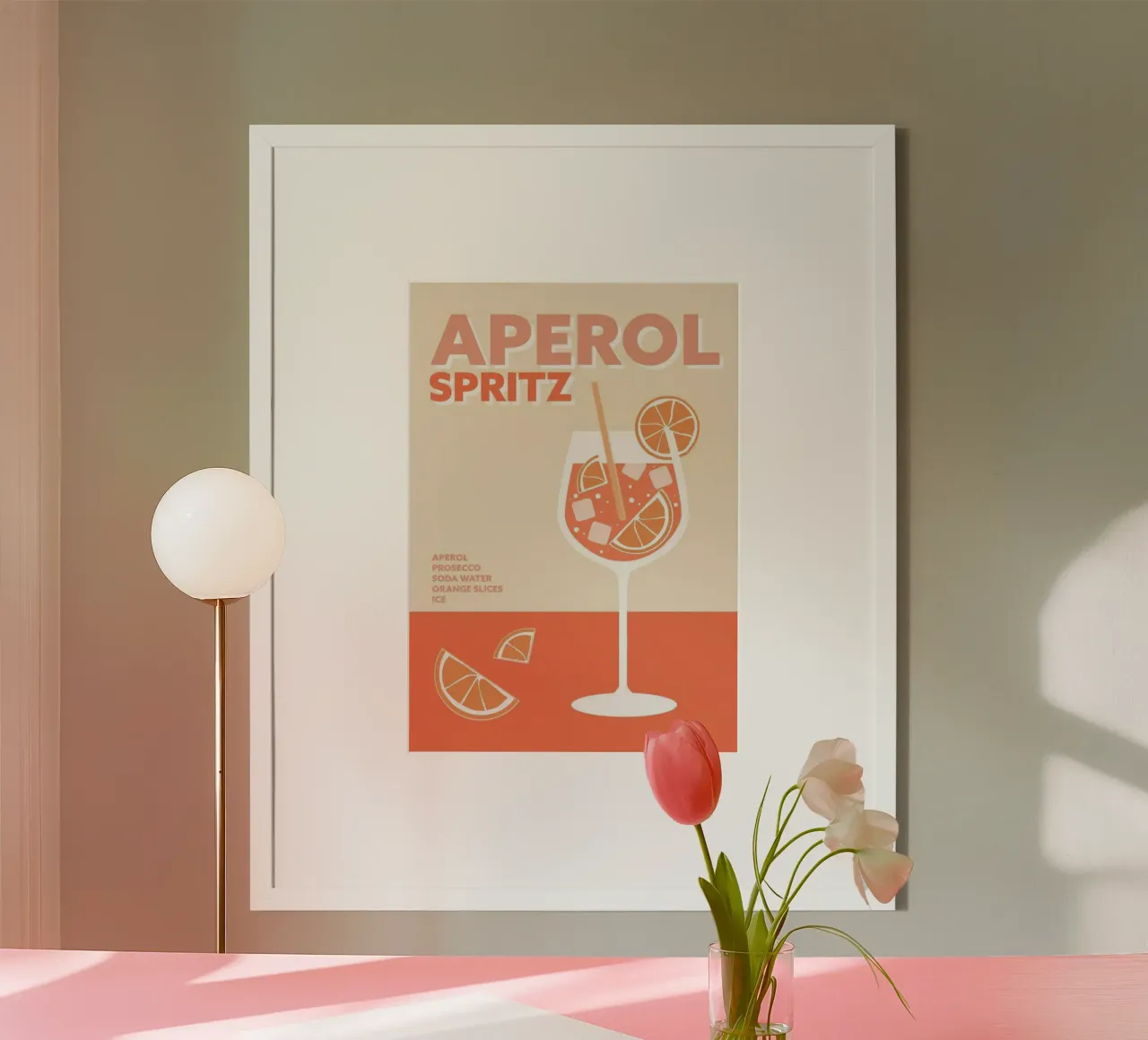 Aperol Spritz Cocktail Colorful Drink poster da Smith Black