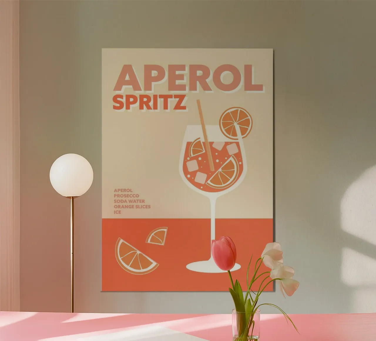 Aperol Spritz Cocktail Colorful Drink poster da Smith Black
