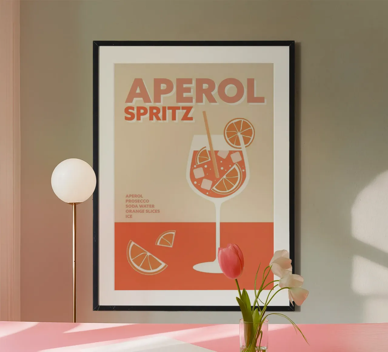 Aperol Spritz Cocktail Colorful Drink poster da Smith Black