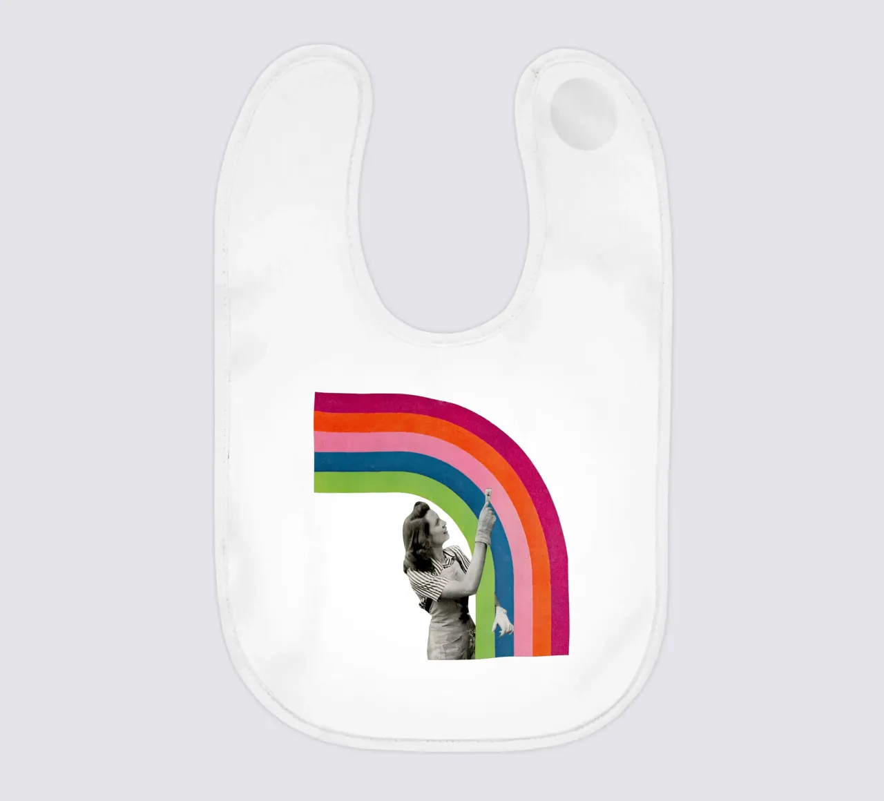 Dipingere un arcobaleno bavaglino da Cassia Beck Collage