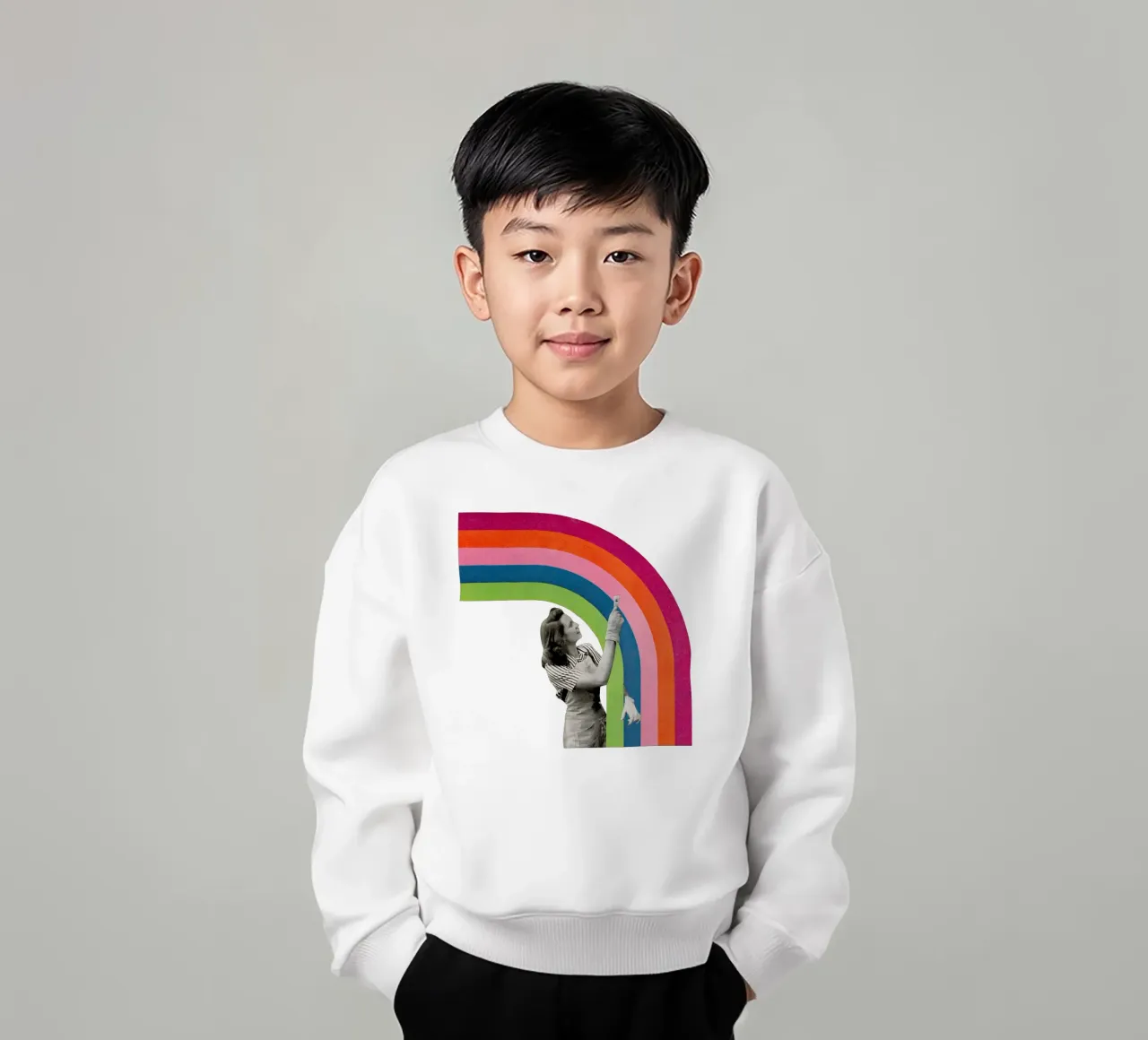 Dipingere un arcobaleno felpa bambino da Cassia Beck Collage