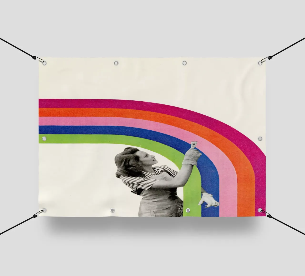 Dipingere un arcobaleno telo in pvc da Cassia Beck Collage