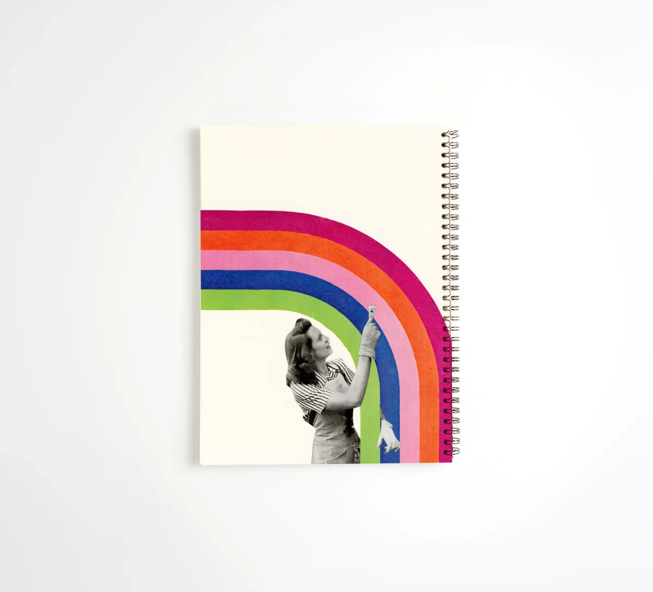 Paint a Rainbow spiral notebook by Cassia Beck Collage