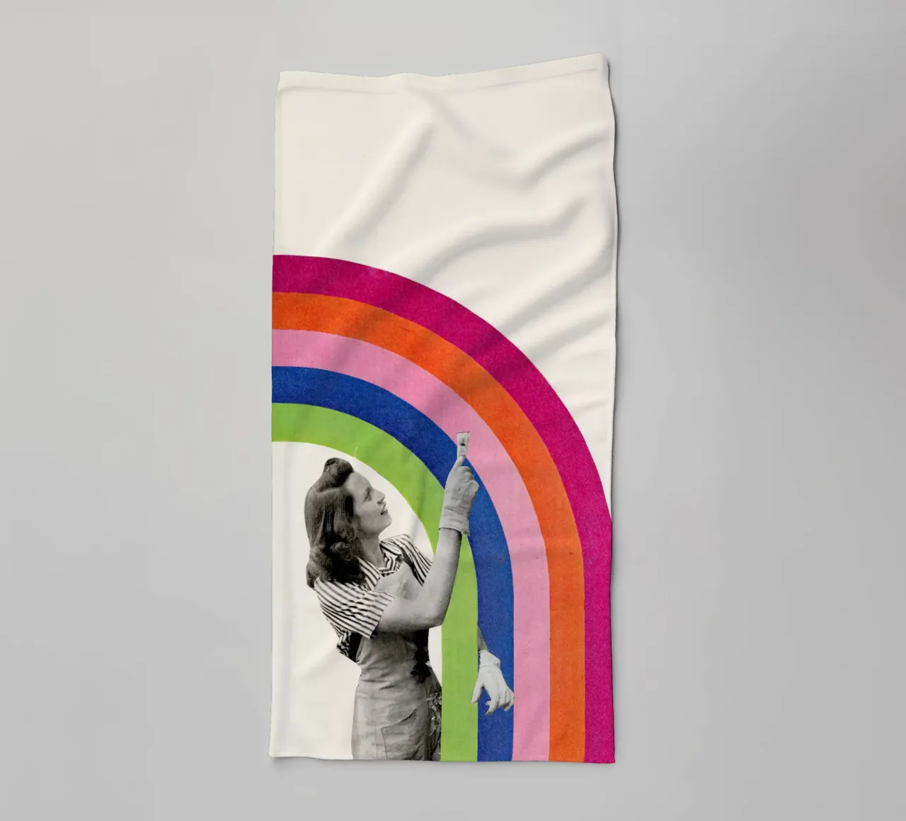 Dipingere un arcobaleno asciugamano da bagno da Cassia Beck Collage