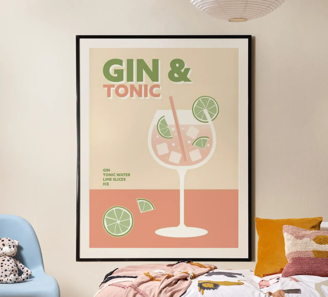 Gin And Tonic Cocktail Pink poster da Smith Black