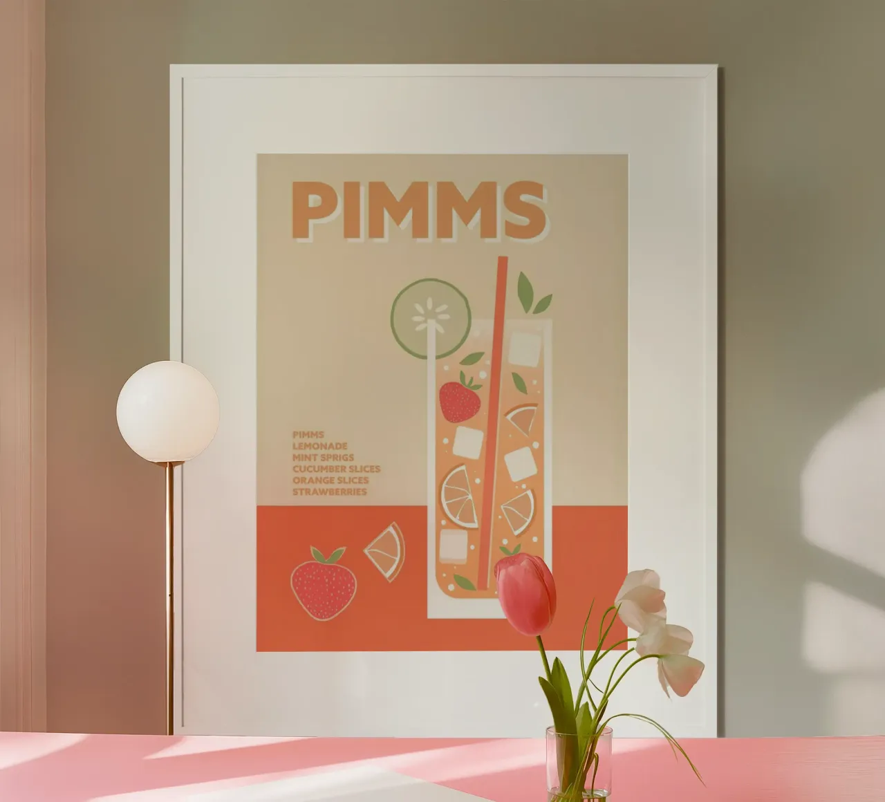 Pimms Cocktail Colorful Drink poster da Smith Black