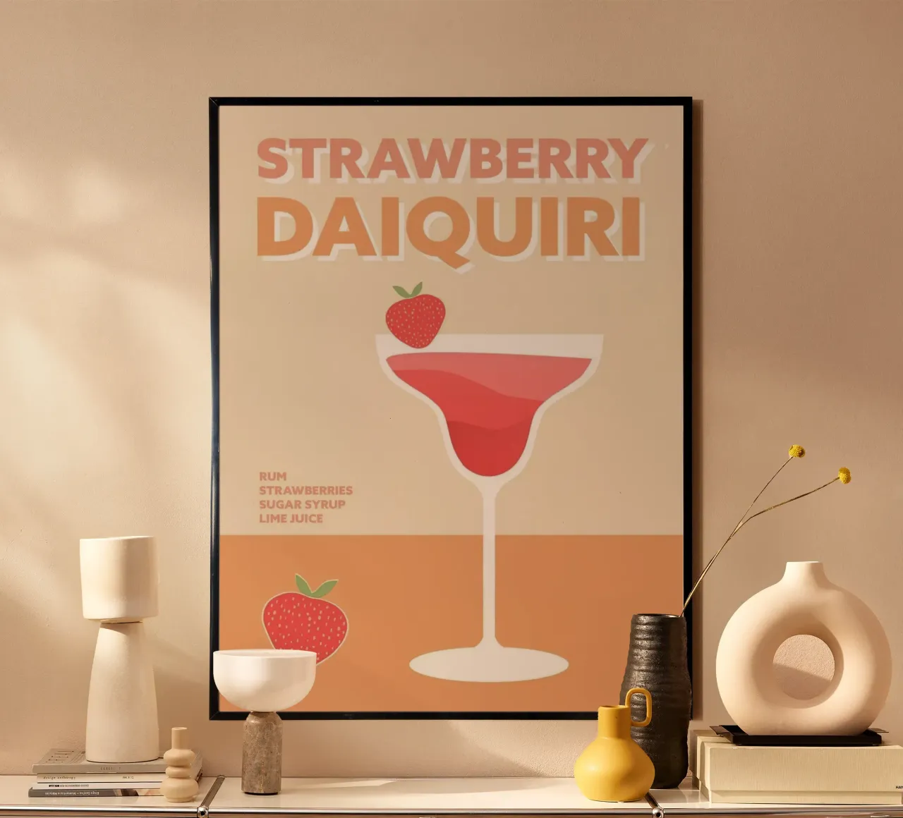 Strawberry Daiquiri Cocktail poster da Smith Black