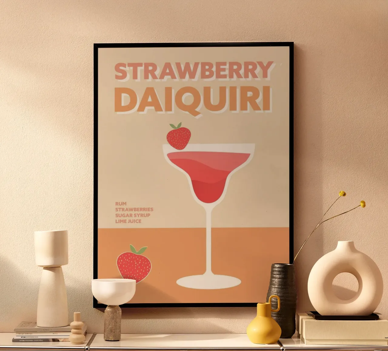 Strawberry Daiquiri Cocktail poster da Smith Black